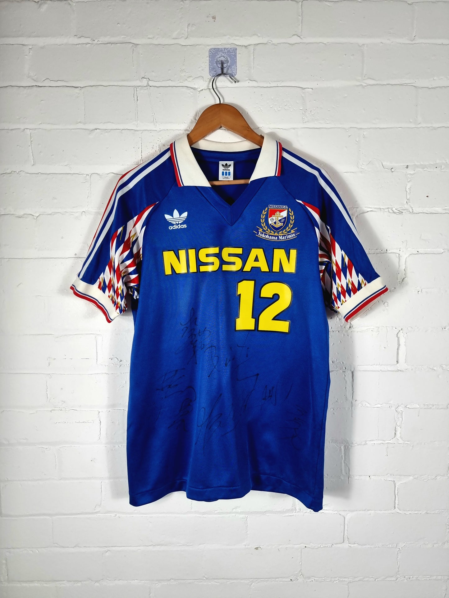 Adidas Yokohama F. Marinos 1992/93 Signed Home Shirt Medium (Jaspo O)