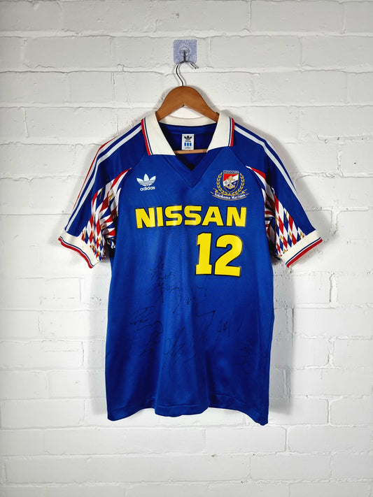 Adidas Yokohama F. Marinos 1992/93 Signed Home Shirt Medium (Jaspo O)