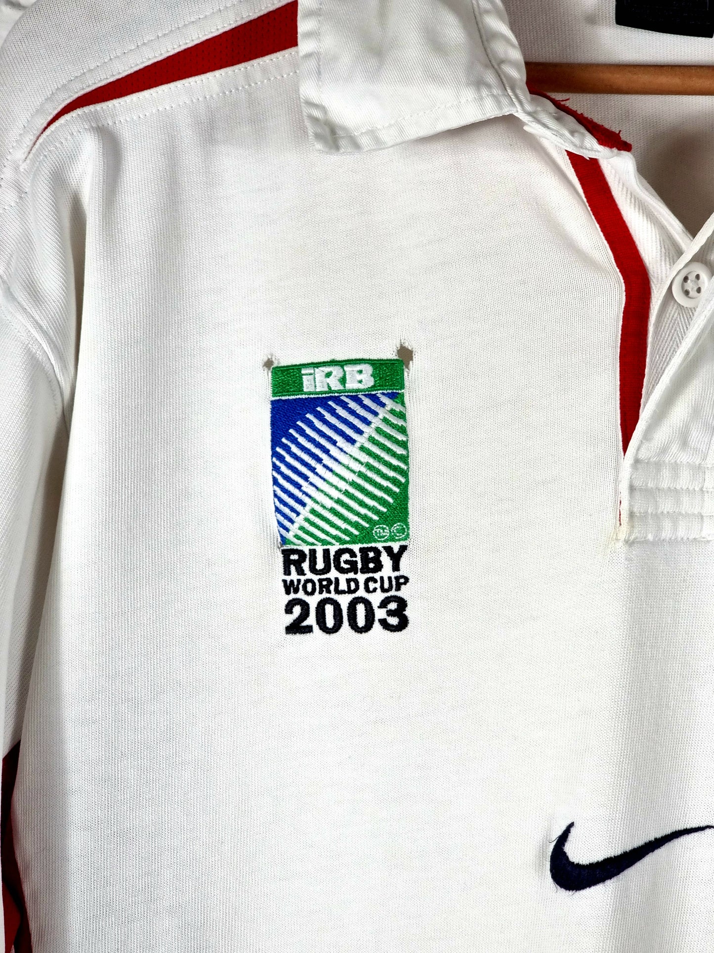 Nike England 2003 'World Cup Champions' Long Sleeve Home Rugby Shirt XXL