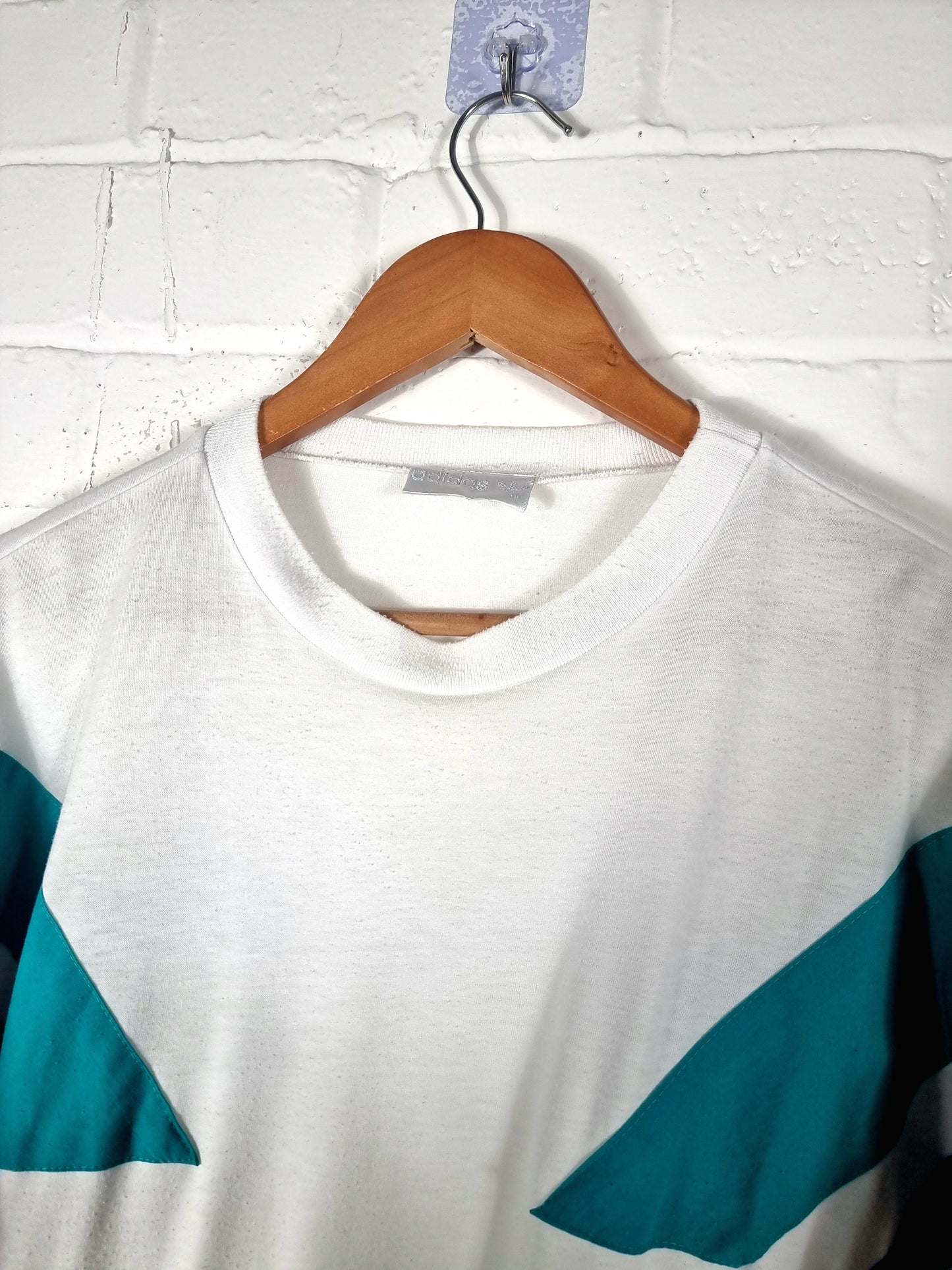 Adidas 1990s Block Colour Cotton T-Shirt Medium