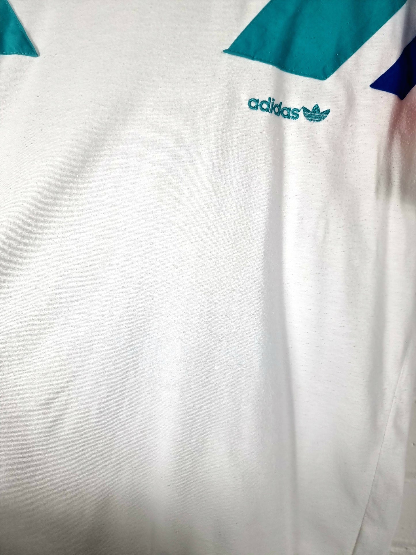 Adidas 1990s Block Colour Cotton T-Shirt Medium