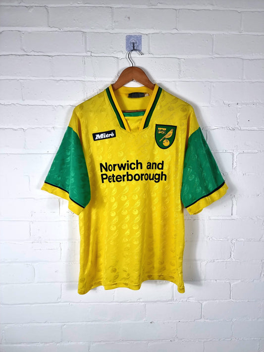 Mitre Norwich City 1996/97 Home Shirt XL