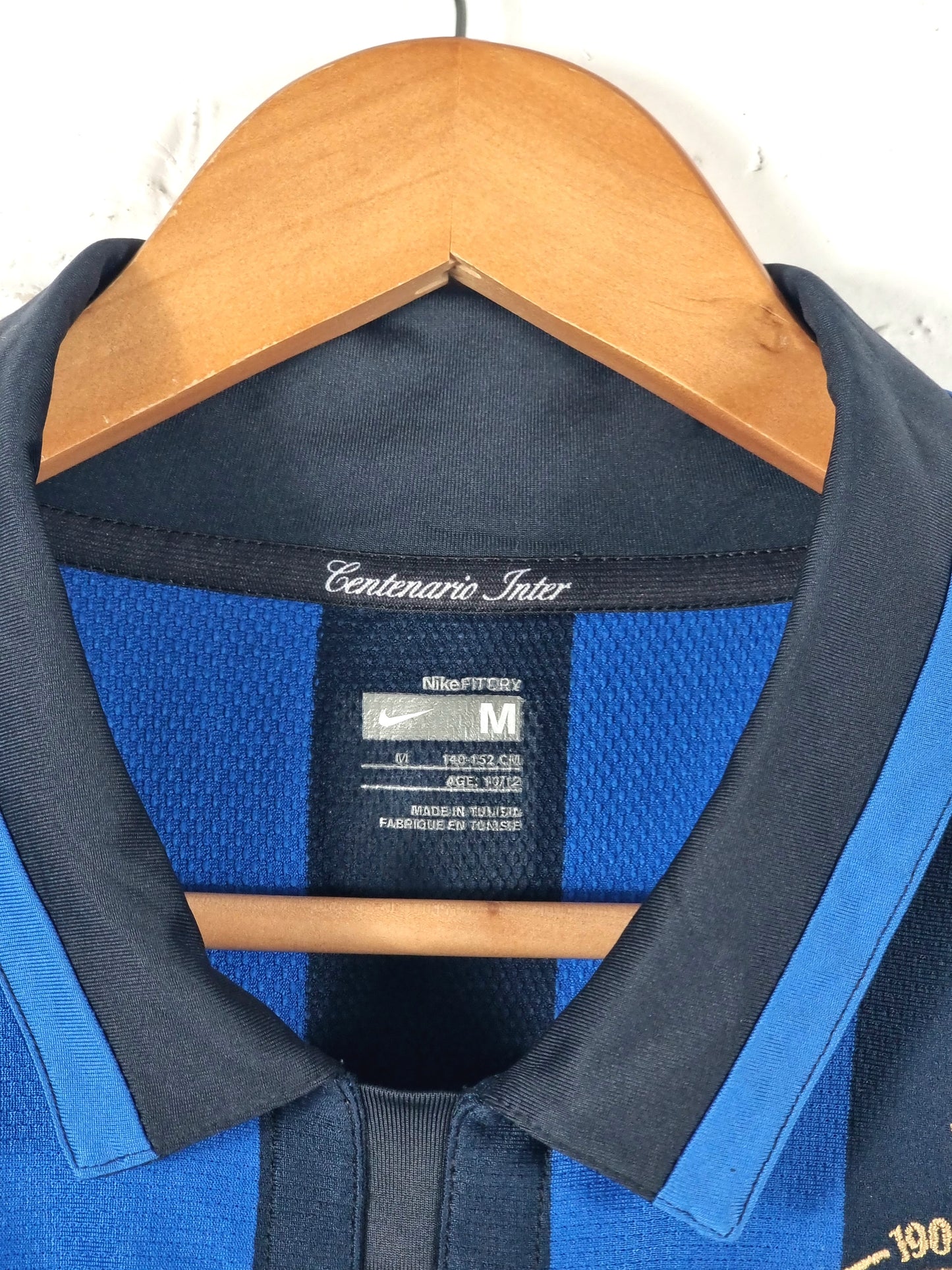 Nike Inter Milan 2007/08 Centenary Home Shirt Youth Medium