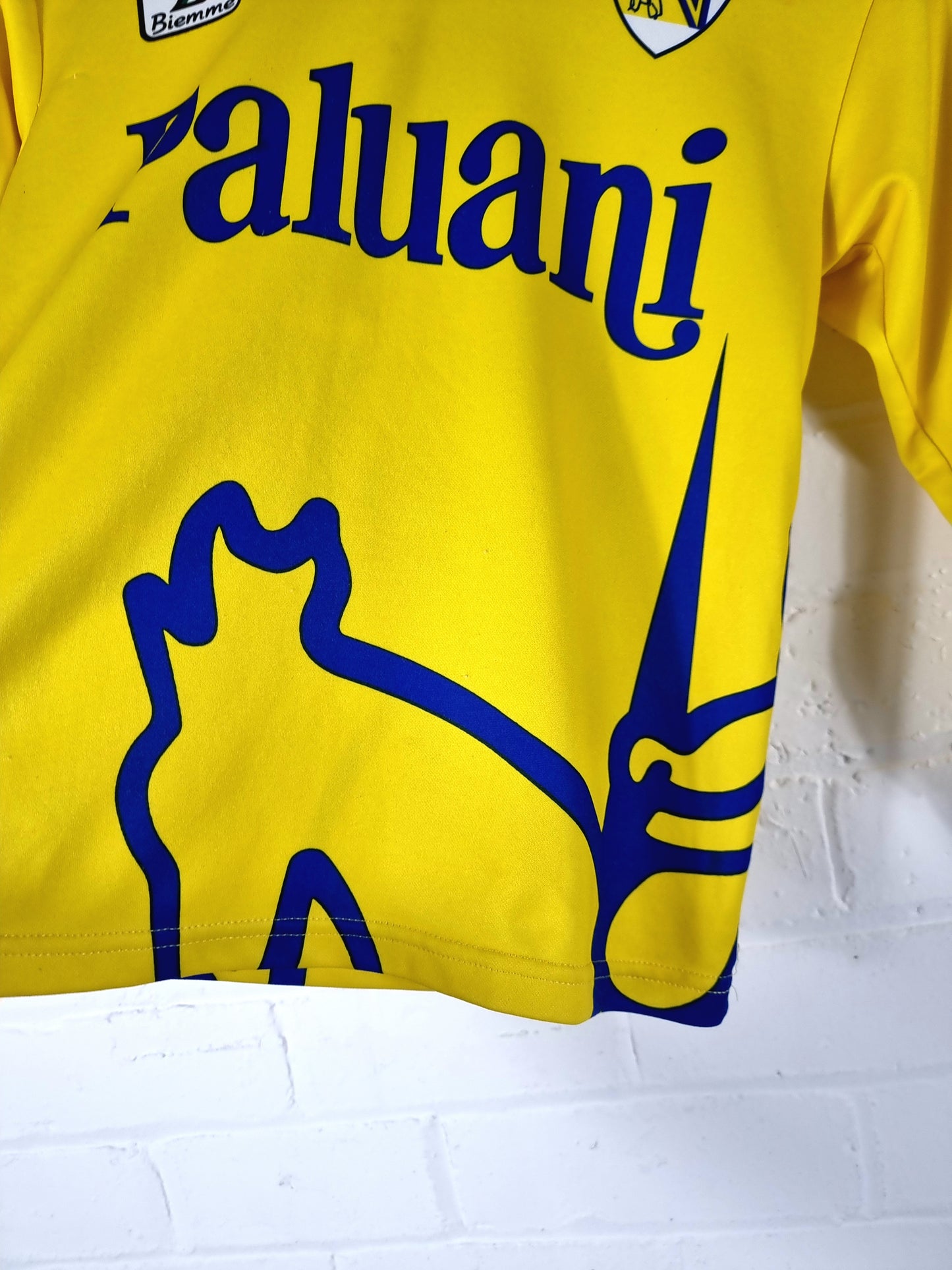 Biemme Chievo Verona 1995/96 'Zamboni 25' Long Sleeve Home Shirt Youth Large