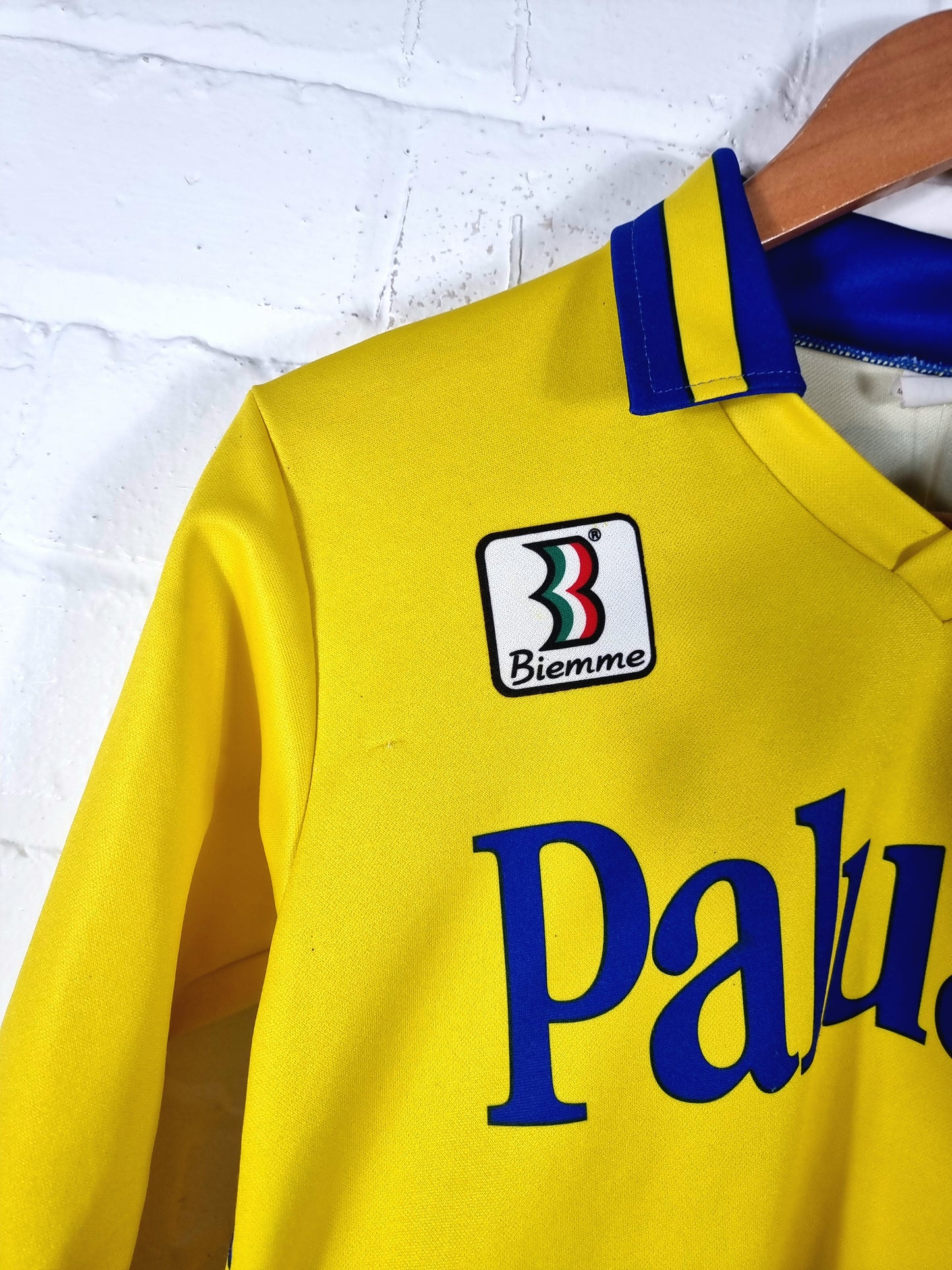 Biemme Chievo Verona 1995/96 'Zamboni 25' Long Sleeve Home Shirt Youth Large