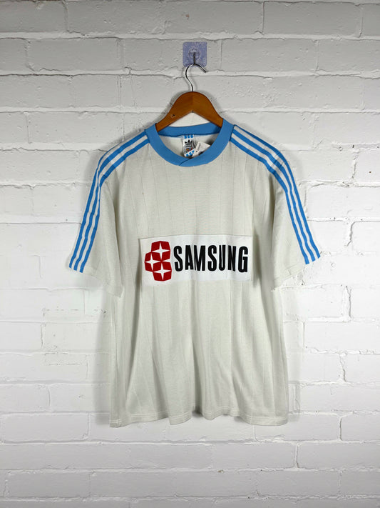 Adidas 1980s Vintage Samsung Football Shirt Template XL