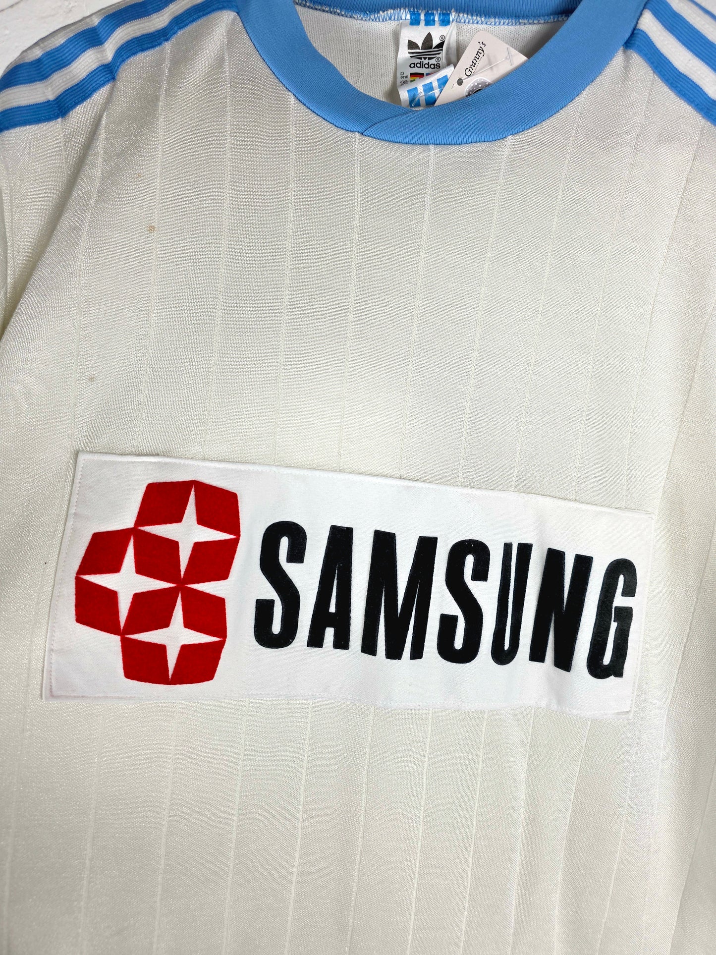 Adidas 1980s Vintage Samsung Football Shirt Template XL
