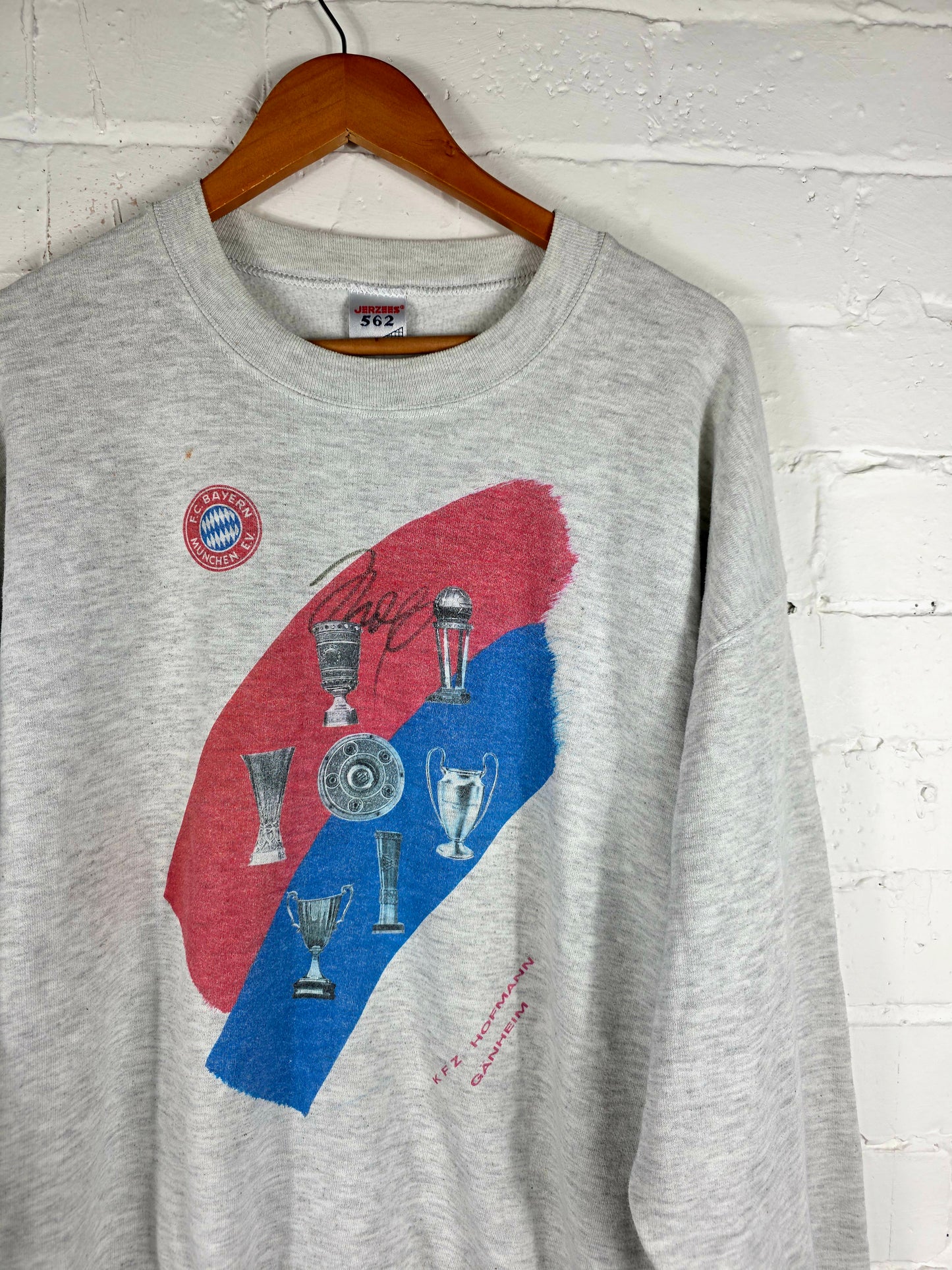 Jerzees Bayern Munich 1990s Signed Fan Club Sweatshirt XL