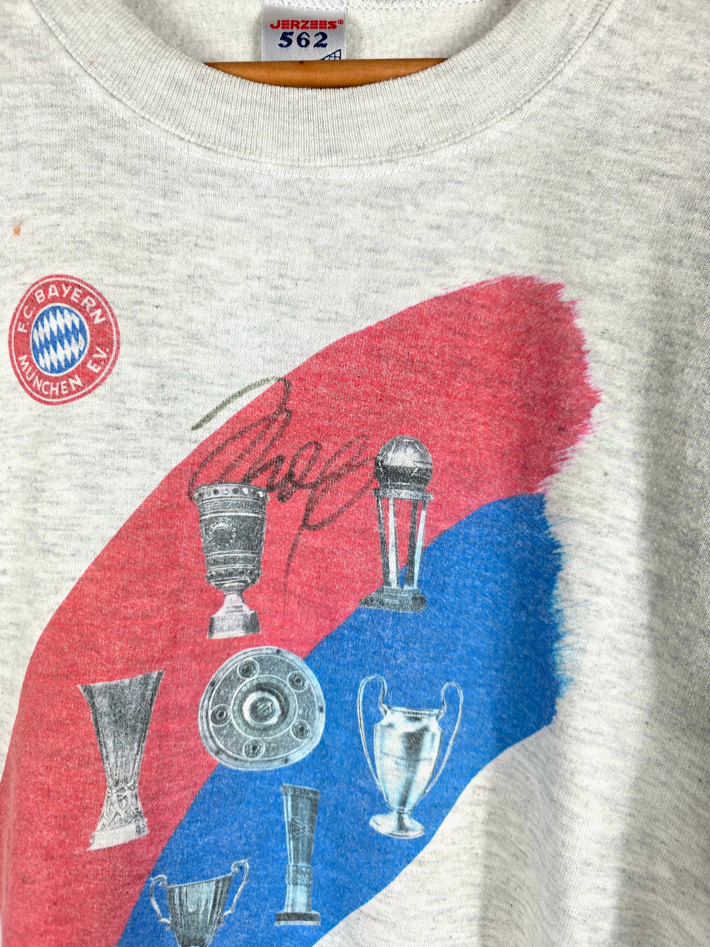 Jerzees Bayern Munich 1990s Signed Fan Club Sweatshirt XL
