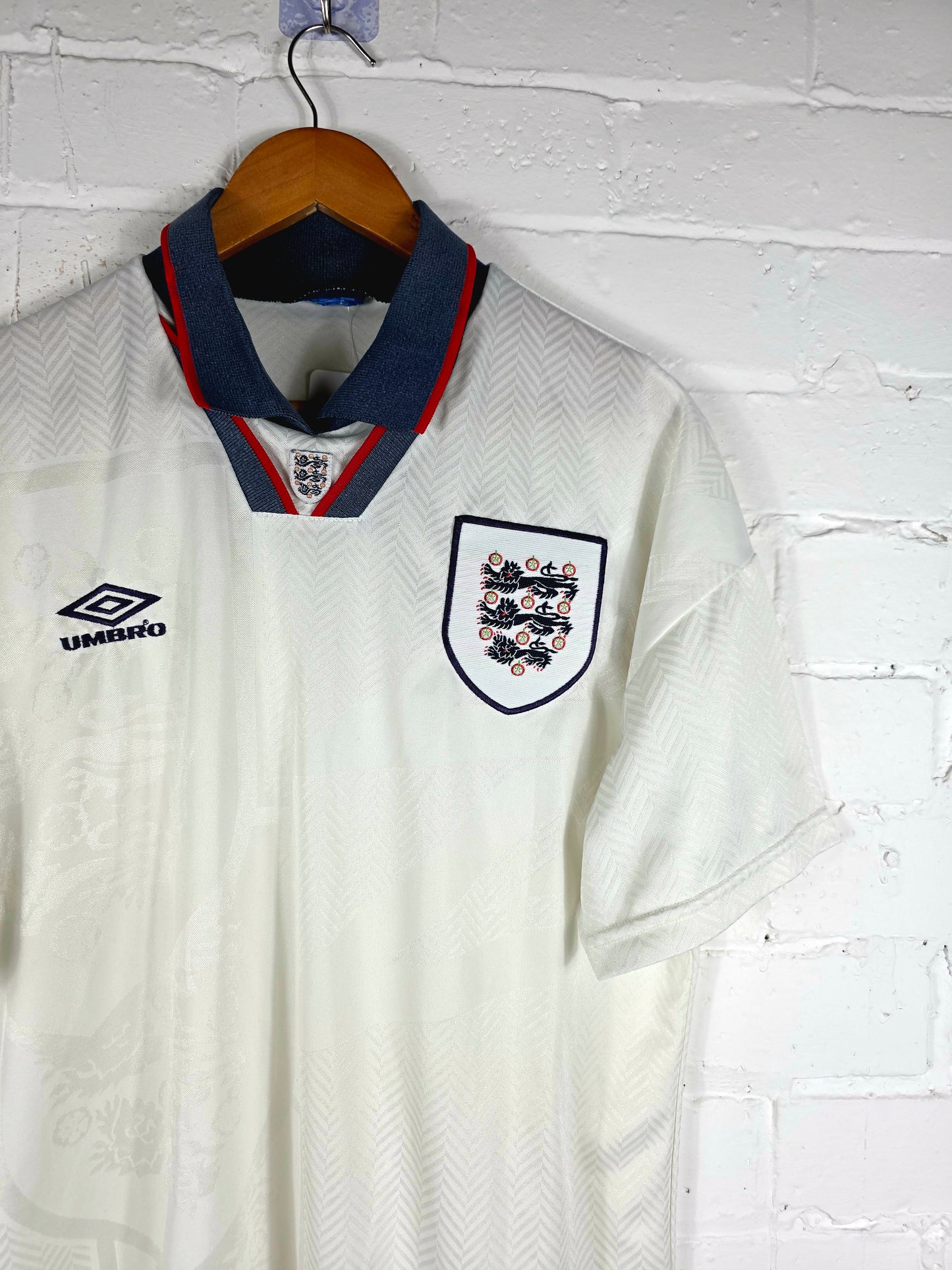 Umbro England 1993/95 Home Shirt Large