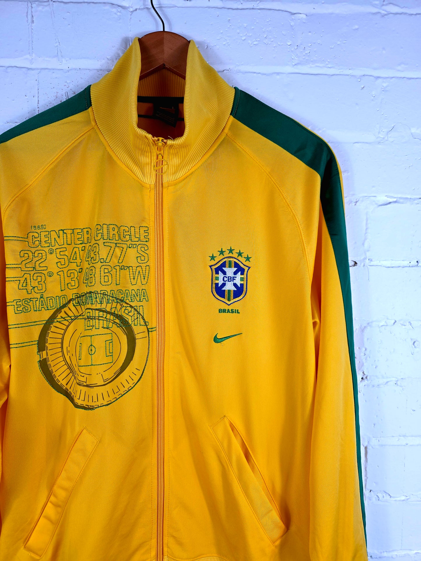 Nike Brazil 2000s Maracana Stadium Track Jacket Large