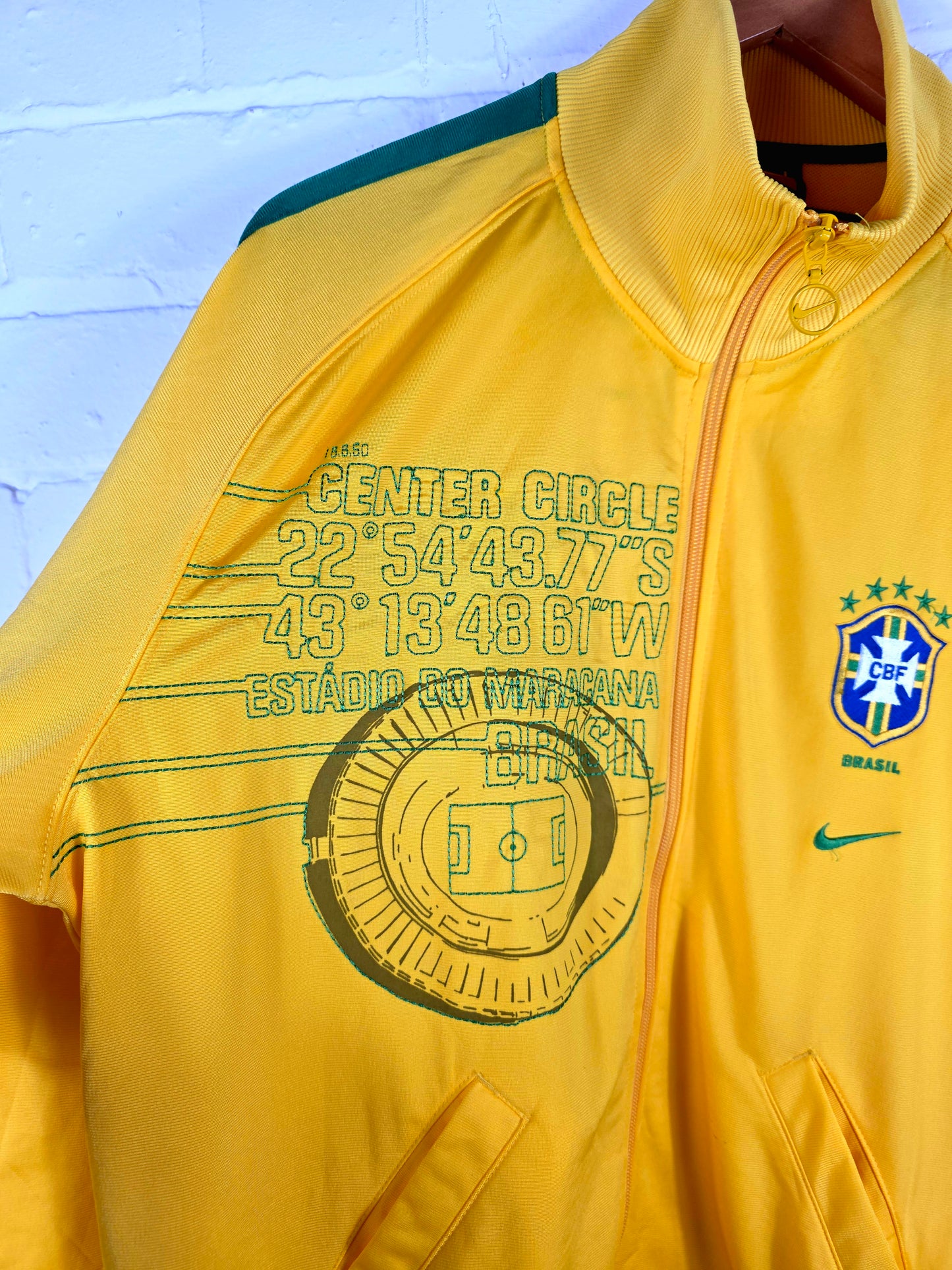 Nike Brazil 2000s Maracana Stadium Track Jacket Large