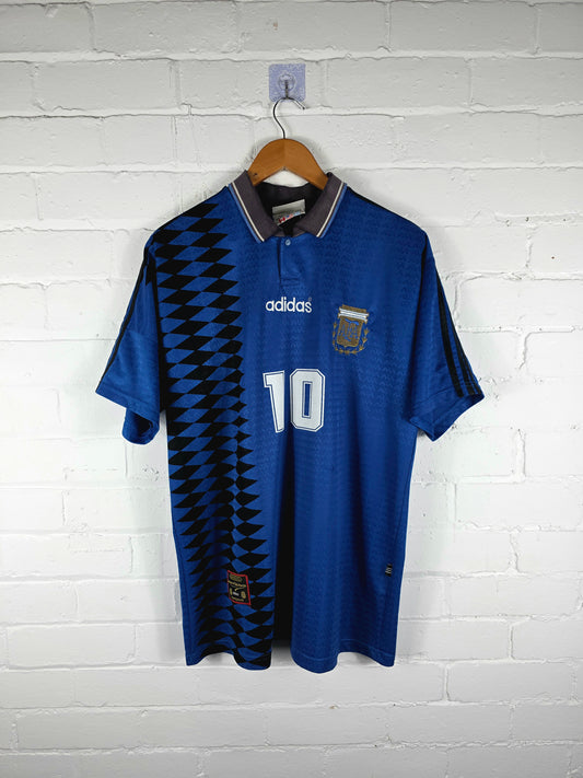 Adidas Argentina 1994 'Maradona 10' Away Shirt Large