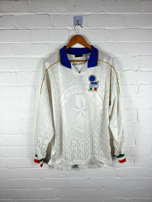 Nike Italy 1995/96 Long Sleeve Match Issue Away Shirt Large