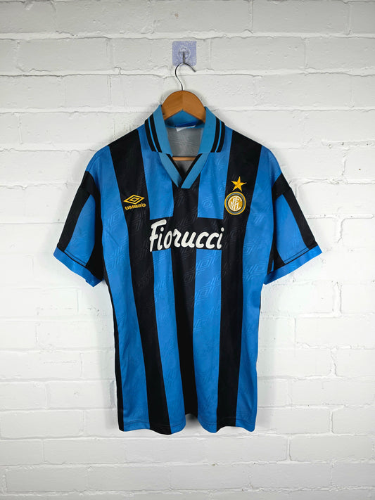 Umbro Inter Milan 1994/95 '9 (Delvecchio)' Match Issue Home Shirt Large