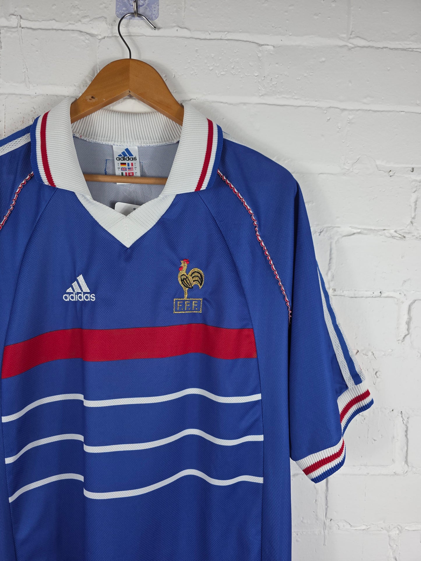 Adidas France 1998/00 Home Shirt Large