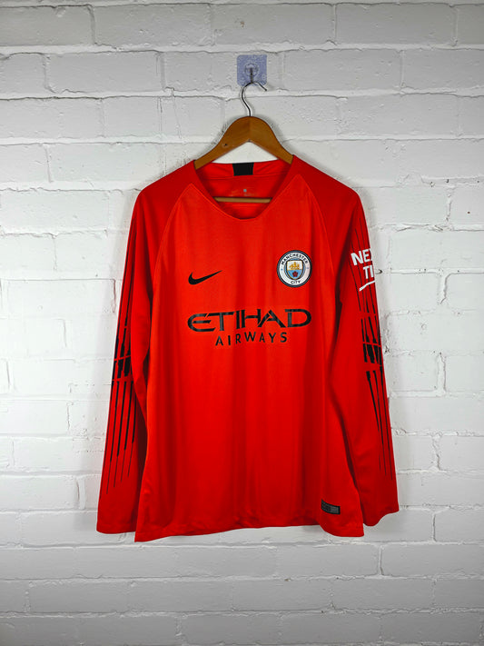 Nike Manchester City 2018/19 Long Sleeve Goalkeeper Shirt Large