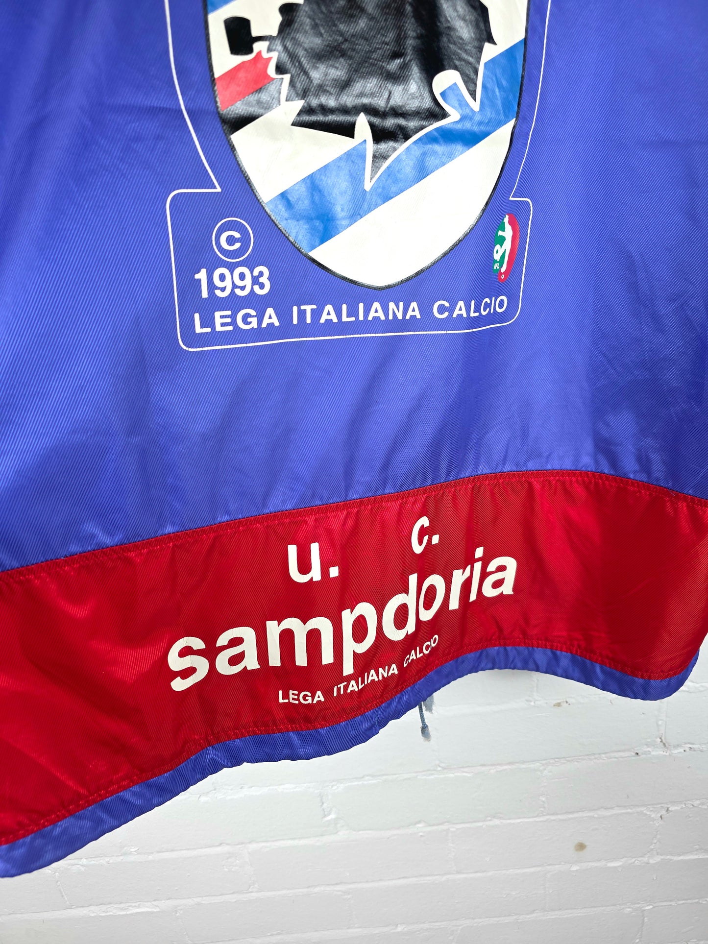 Kappa Sampdoria 1993 Lega Italiana Calcio Graphic Print Windbreaker Jacket Large