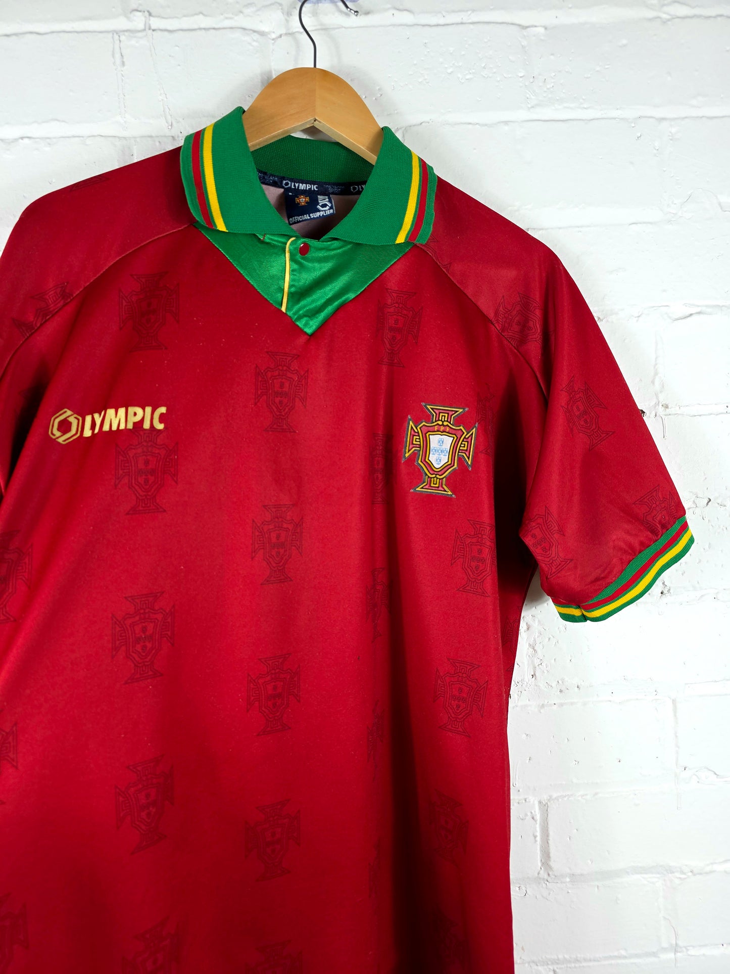 Olympic Portugal 1995/96 Home Shirt Large