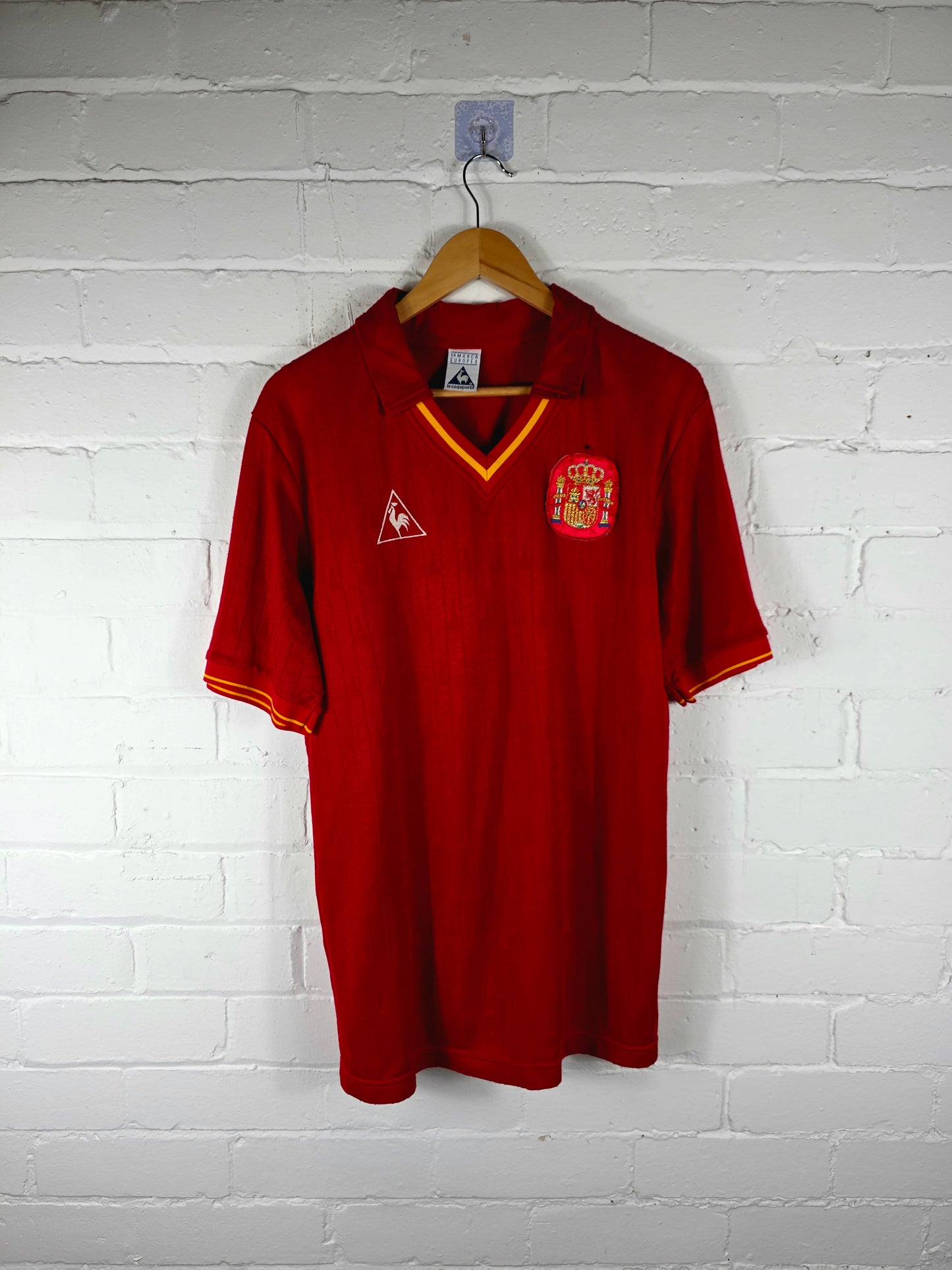 Le Coq Sportif Spain 1988/90 '14 (Górriz)' Match Issue Home Shirt Large