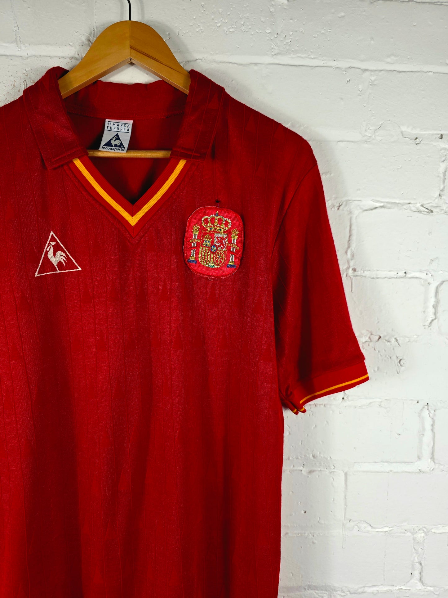 Le Coq Sportif Spain 1988/90 '14 (Górriz)' Match Issue Home Shirt Large