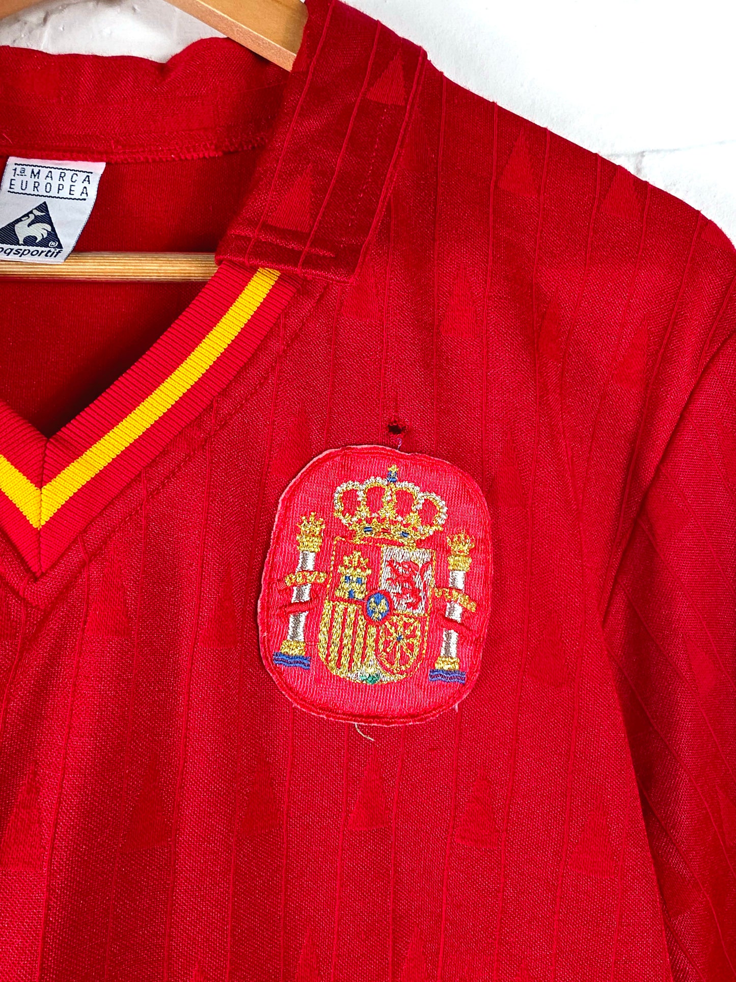 Le Coq Sportif Spain 1988/90 '14 (Górriz)' Match Issue Home Shirt Large