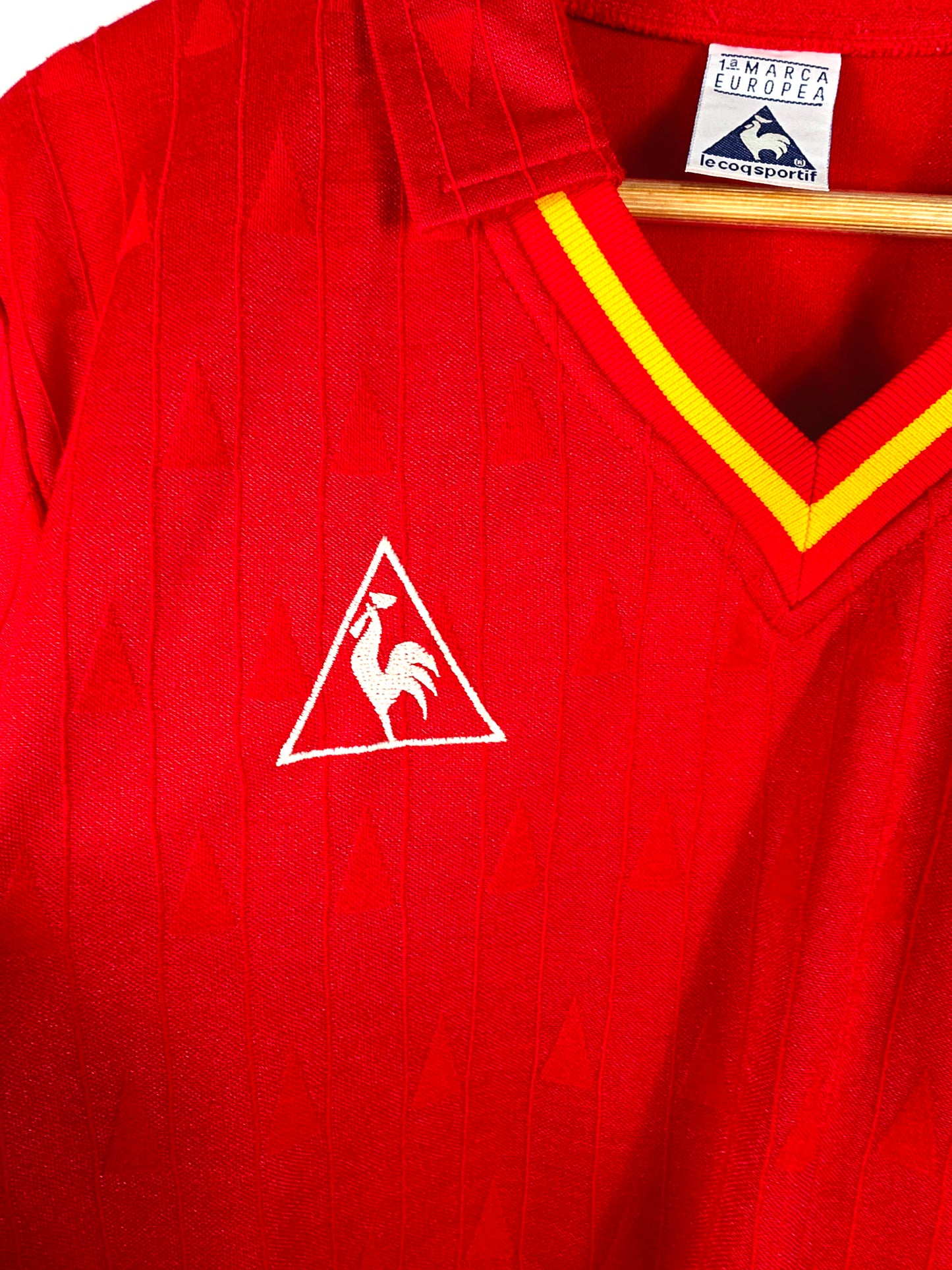 Le Coq Sportif Spain 1988/90 '14 (Górriz)' Match Issue Home Shirt Large