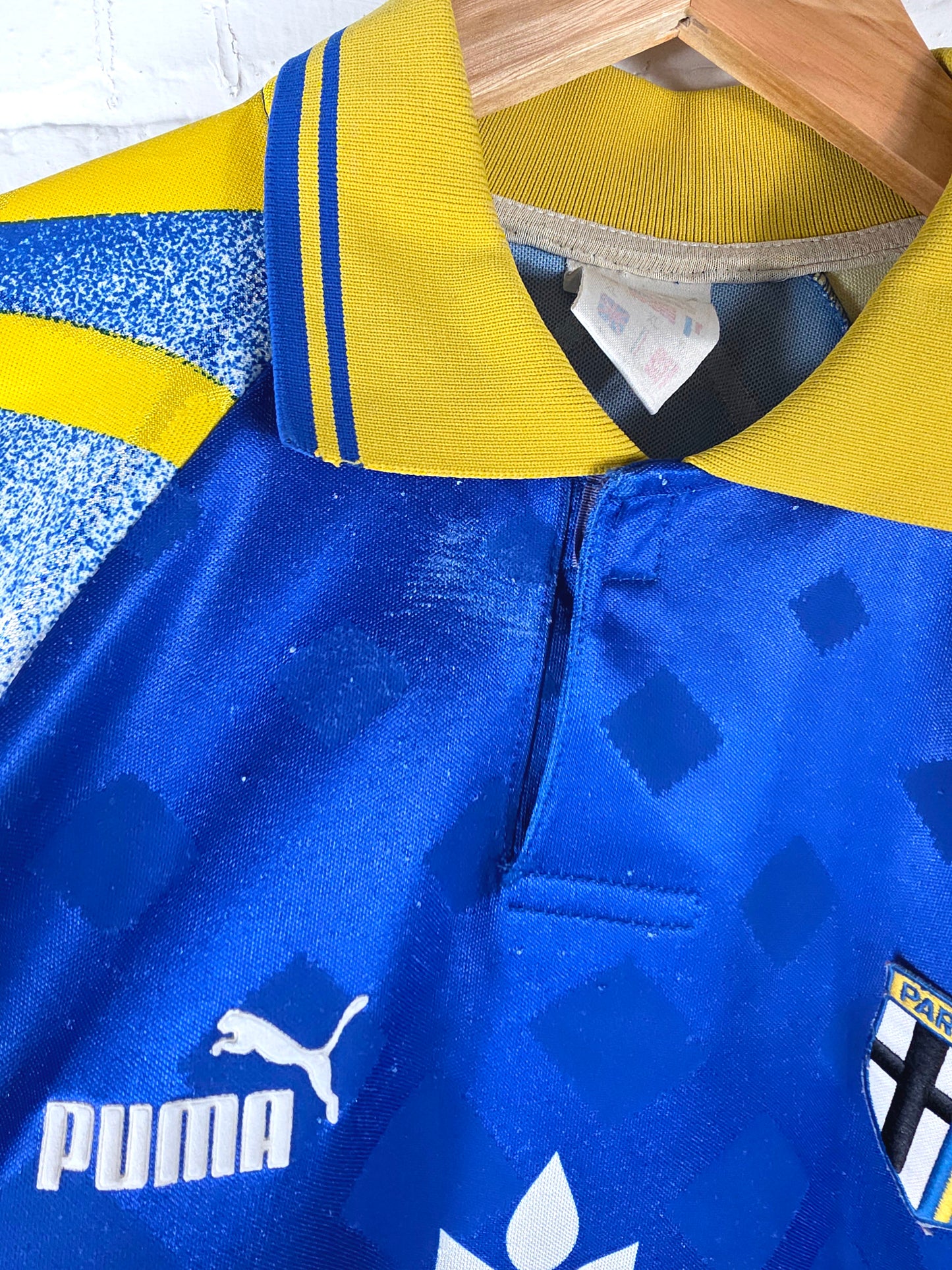 Puma Parma 1995/96 Long Sleeve Player Issue Away Shirt XL
