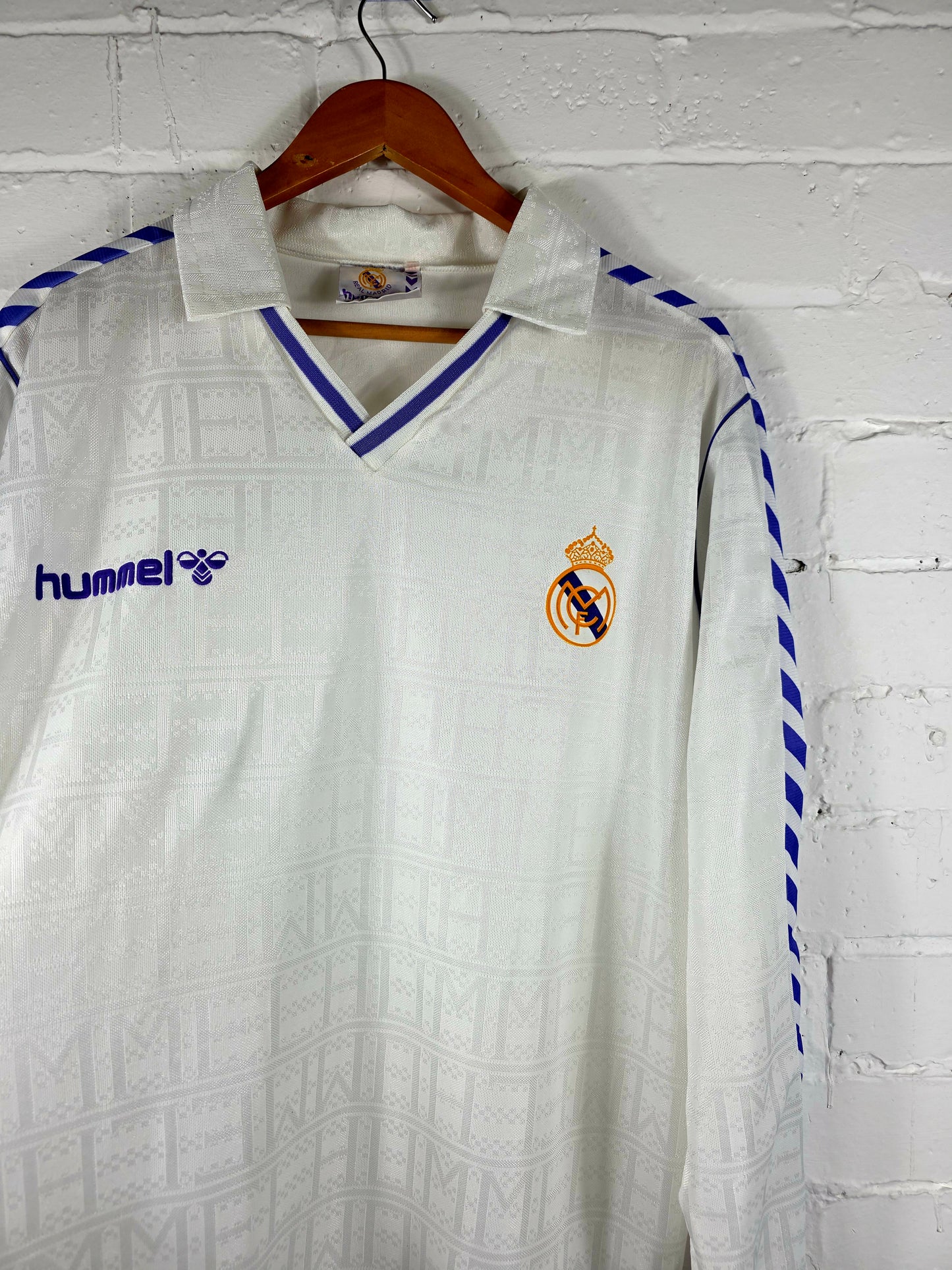 Hummel Real Madrid 1988/90 Long Sleeve Home Shirt XL