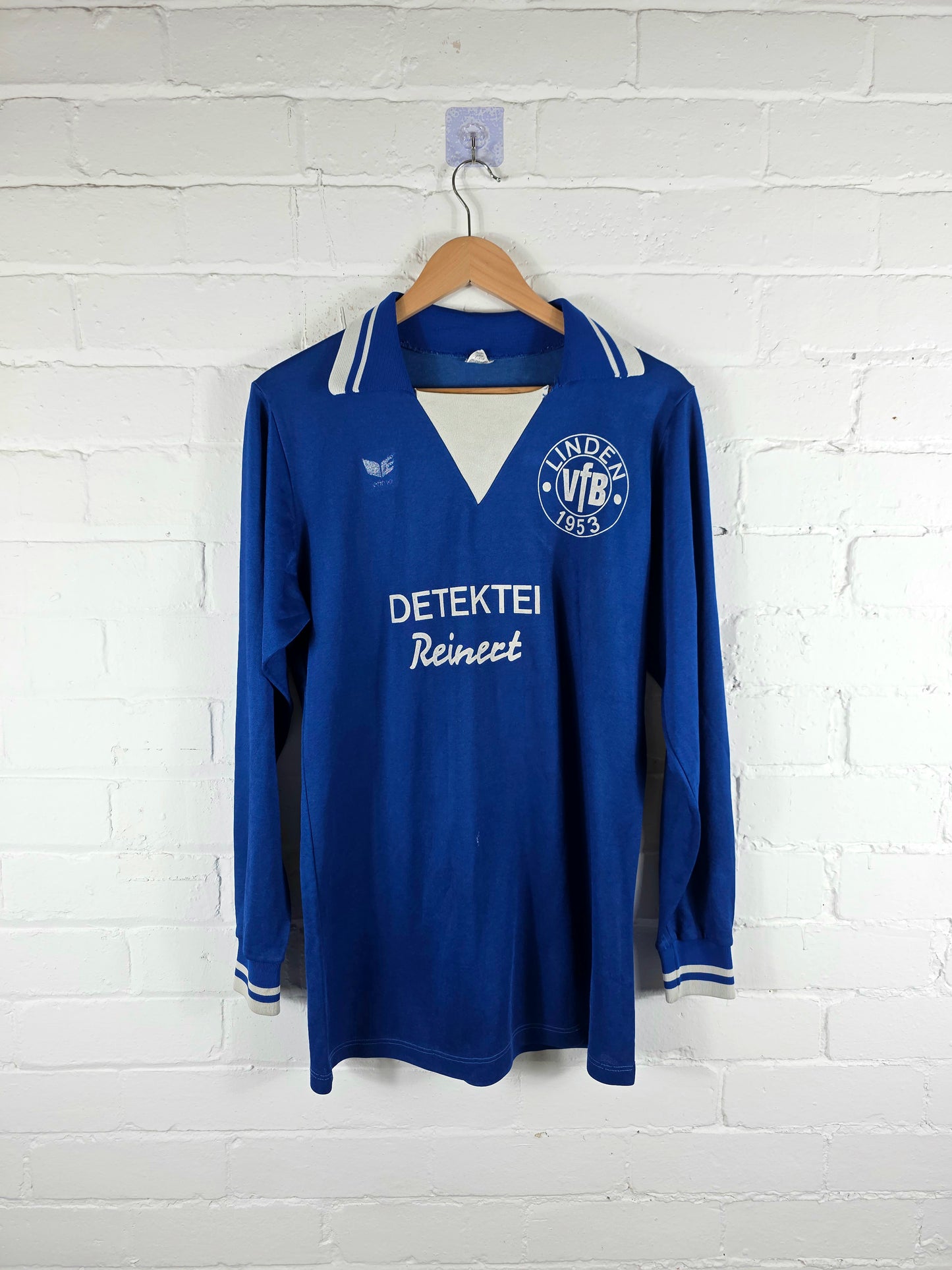 Erima VFB Linden 1953 1980s Long Sleeve Home Football Shirt Large