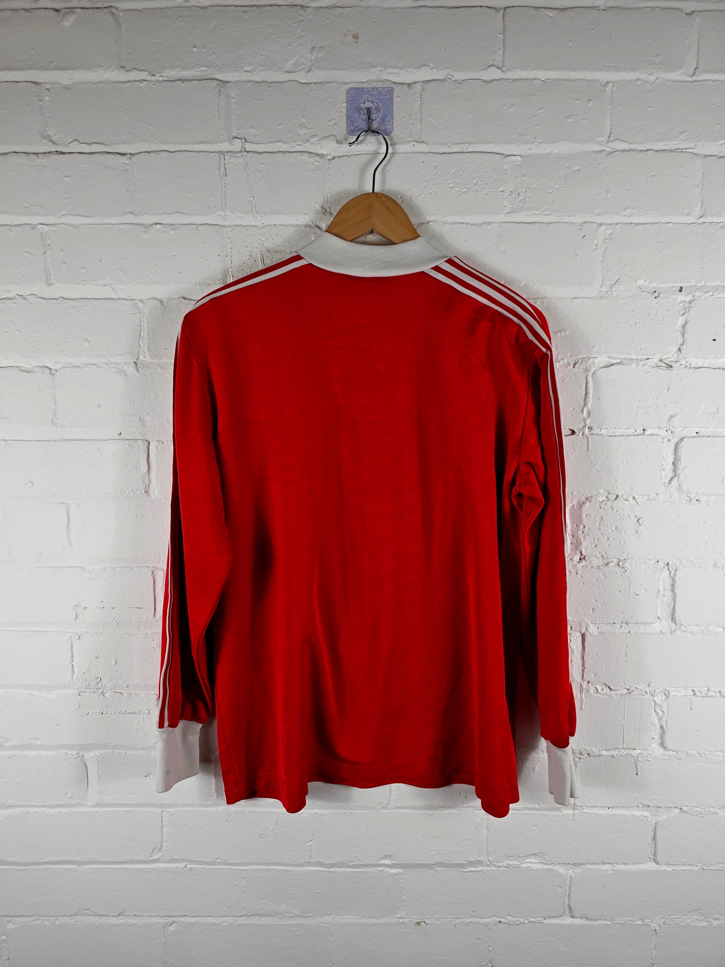 Adidas Foot Feminin 3615 Foot 1980s Vintage Long Sleeve Football Shirt Large