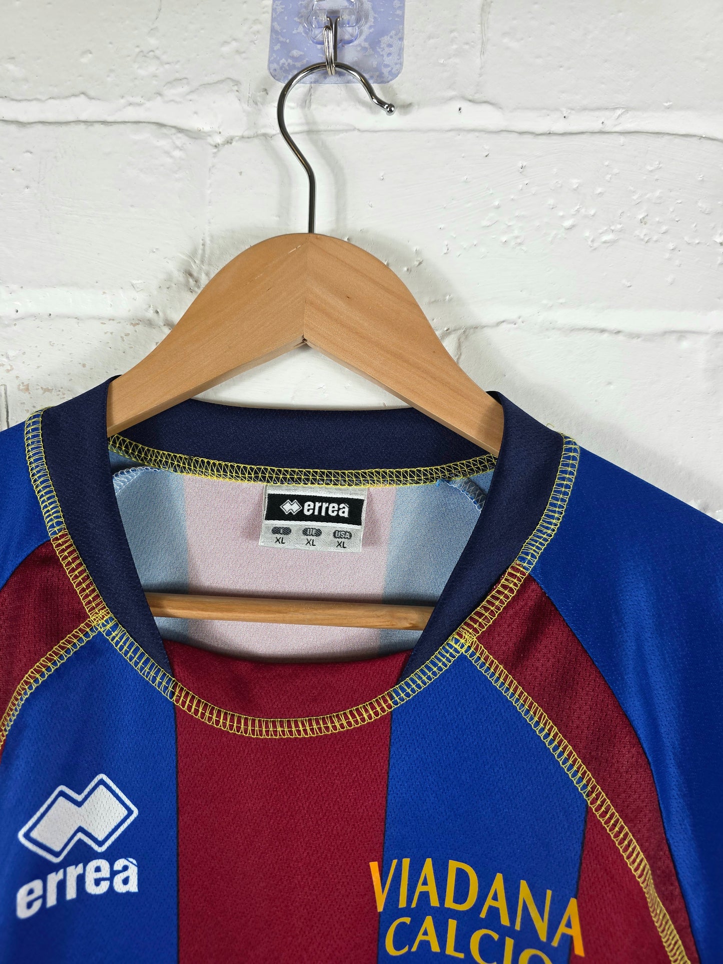 Errea Viadana Calcio 2000s Long Sleeve Home Shirt XL