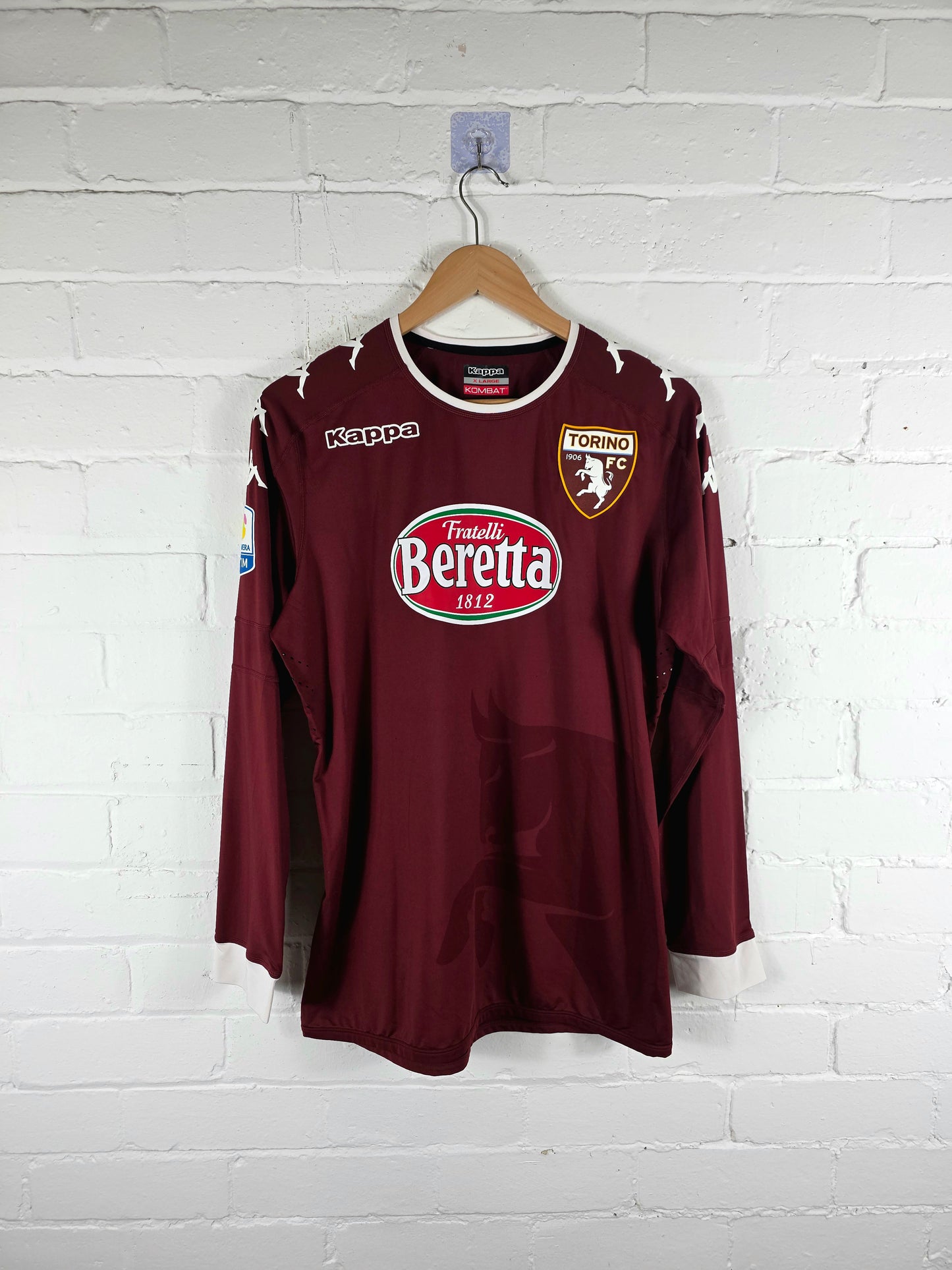 Kappa Torino 2016/17 Long Sleeve Match Issue Primavera Home Shirt XL