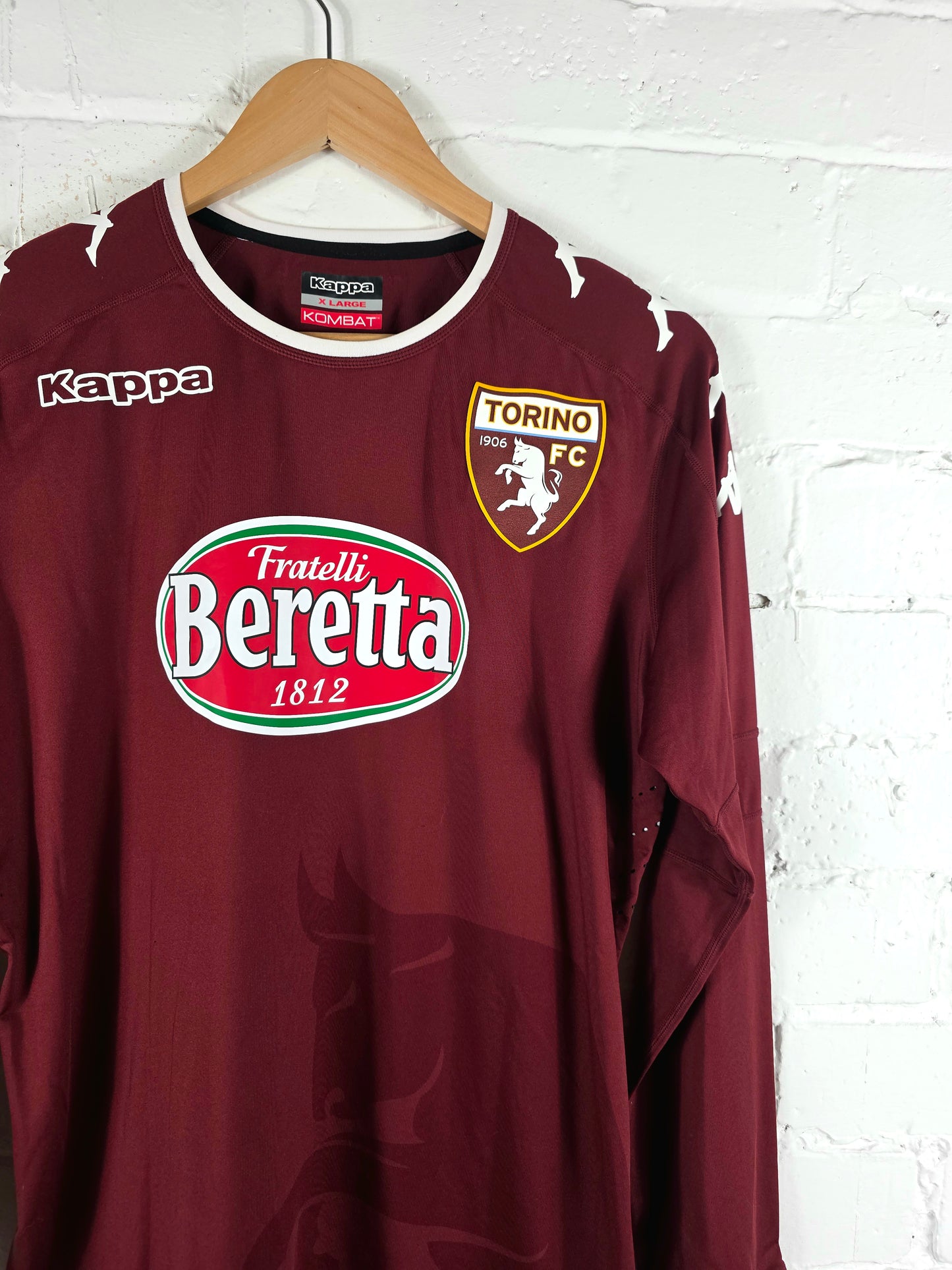 Kappa Torino 2016/17 Long Sleeve Match Issue Primavera Home Shirt XL
