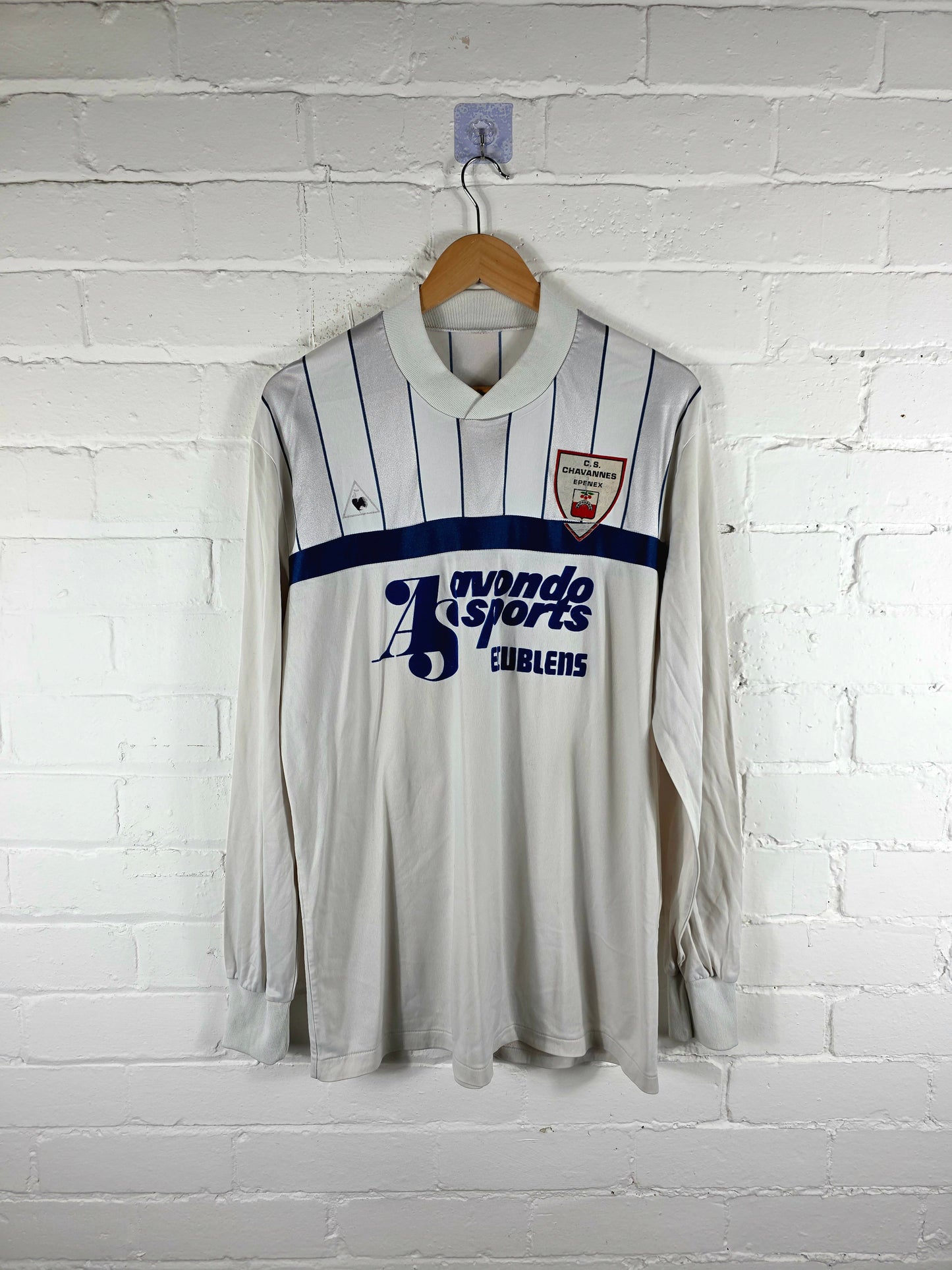 Le Coq Sportif C.S. Chavannes Epenex 1980s Long Sleeve Football Shirt XL