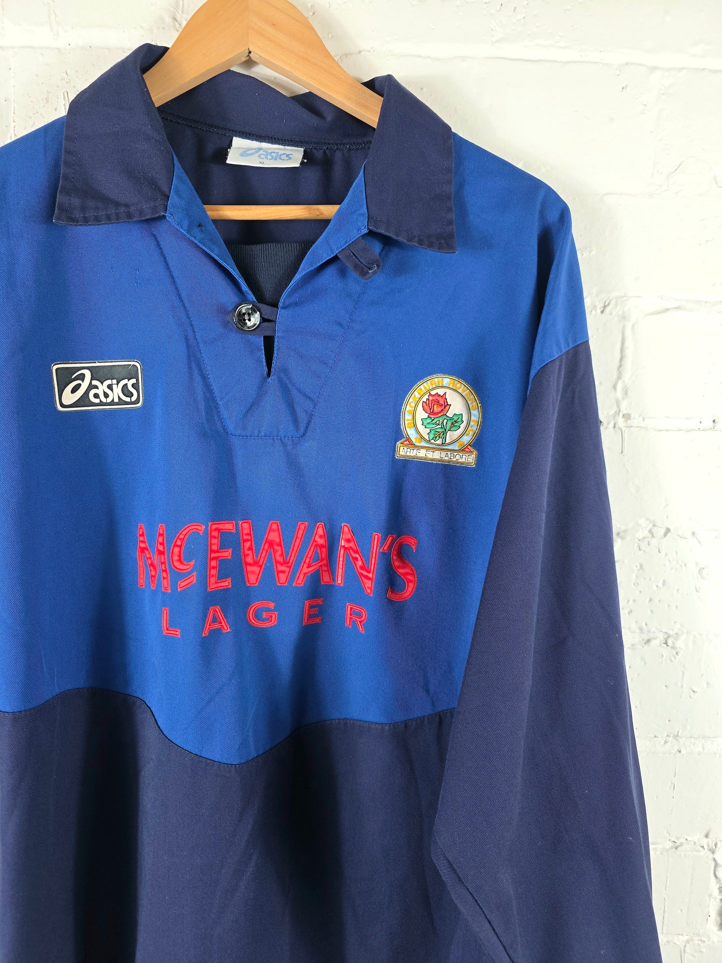Asics Blackburn Rovers 1992/94 Training Drill Top XL