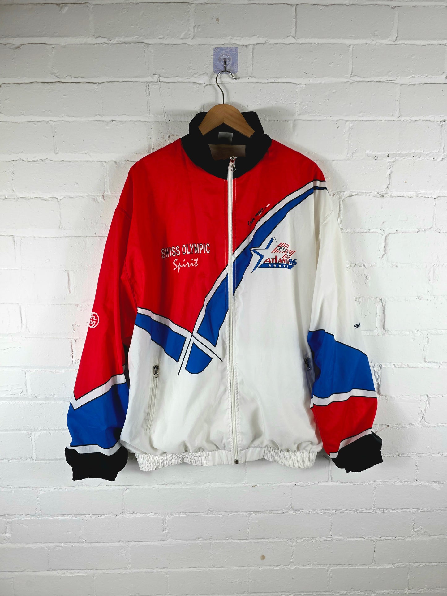 Carlo Maggio Switzerland 1996 Atlanta Olympics Vintage Track Jacket XXL