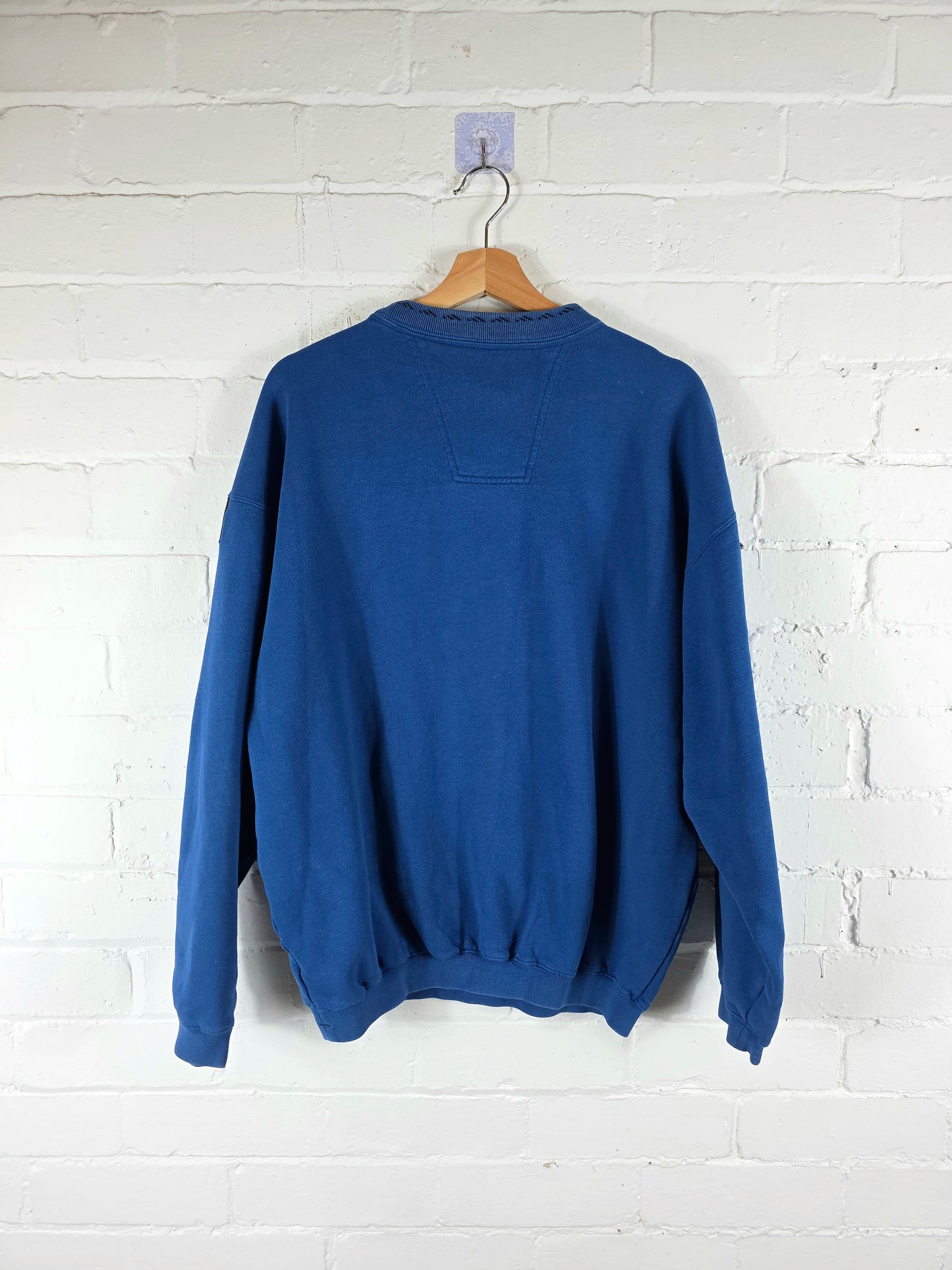 Adidas Equipment 1990s Navy Spellout Sweatshirt Medium