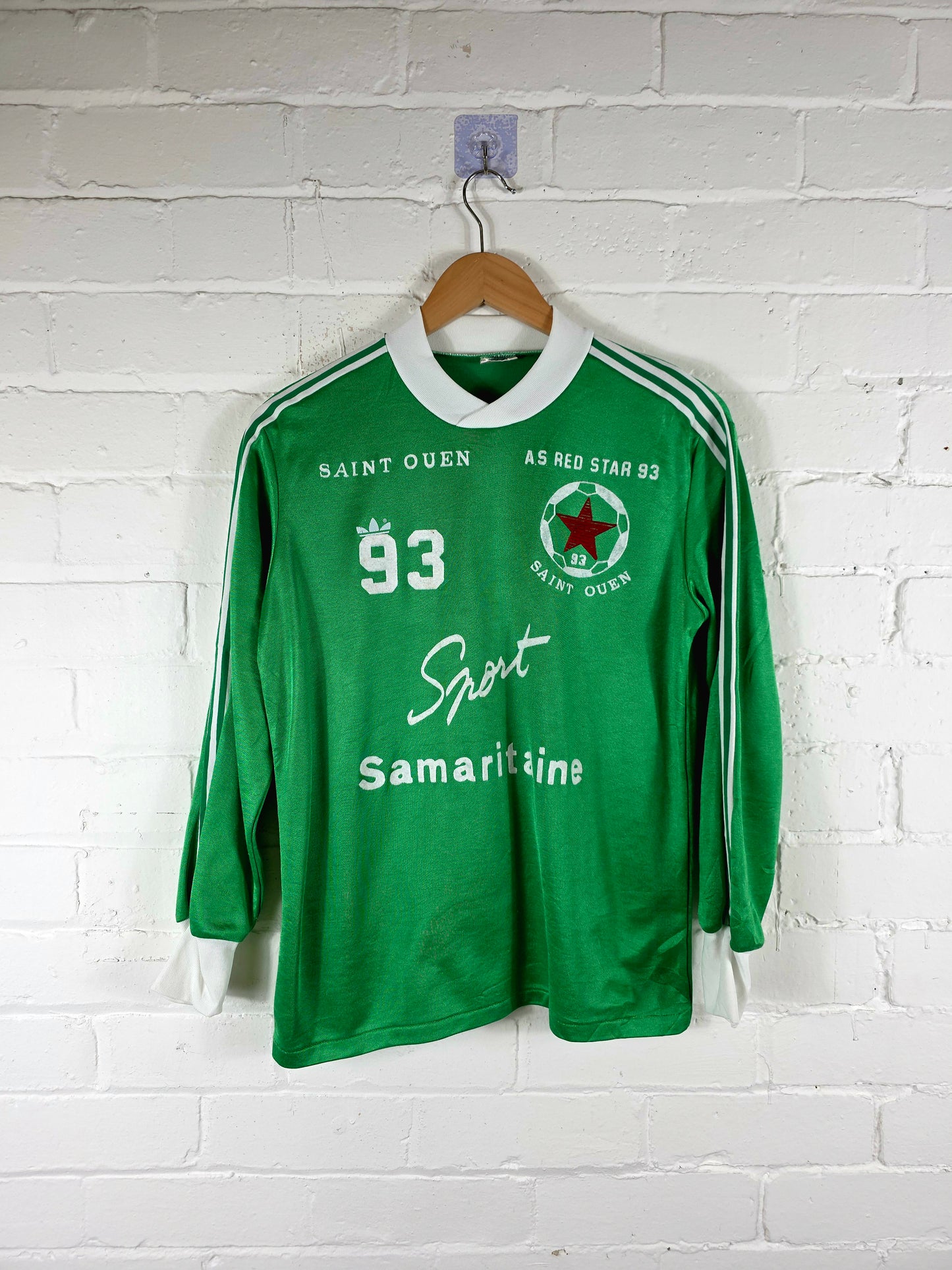 Adidas Red Star Paris 1980s Long Sleeve Home Shirt Medium