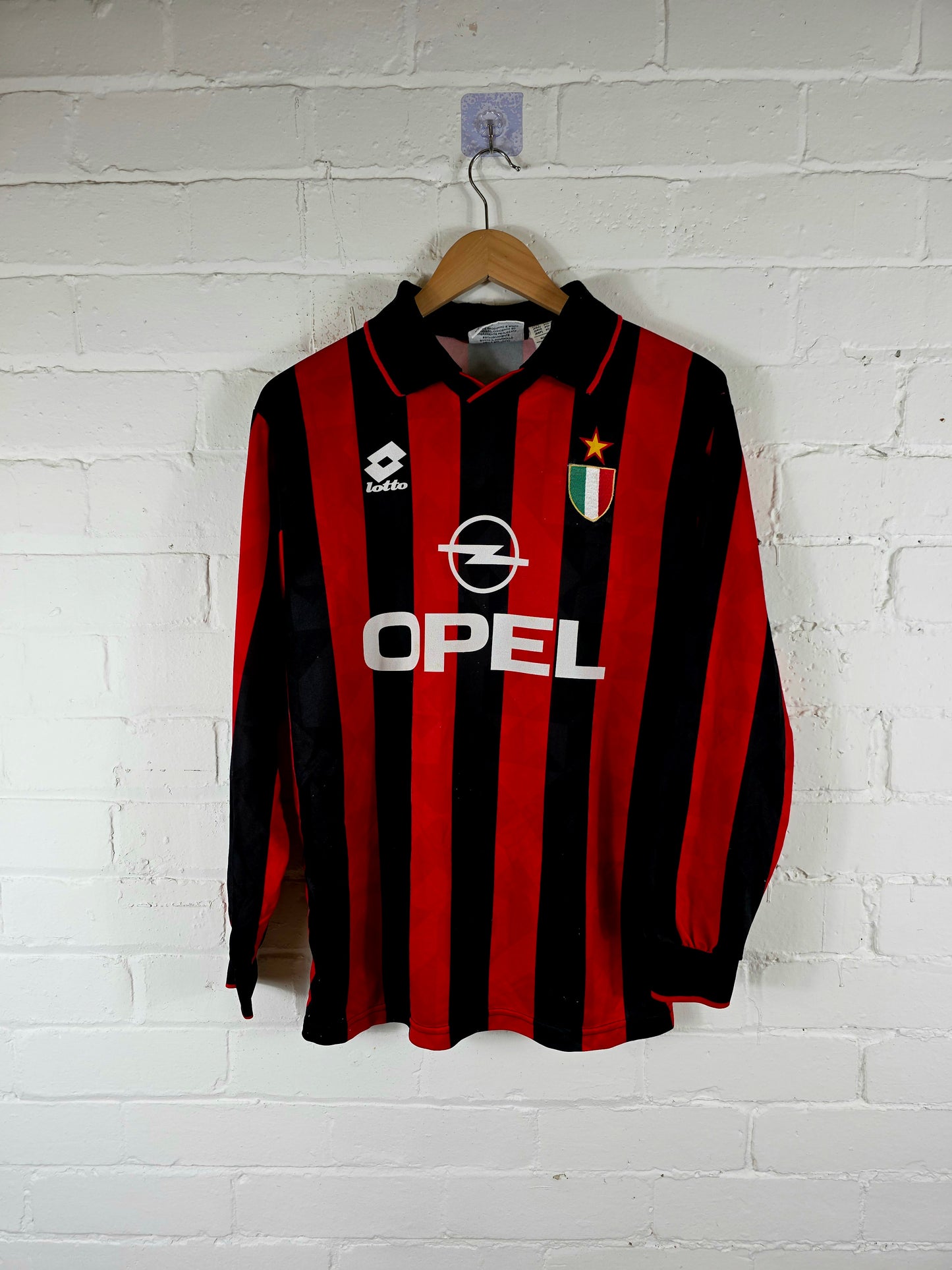 Lotto AC Milan 1994/95 Long Sleeve Home Shirt Medium