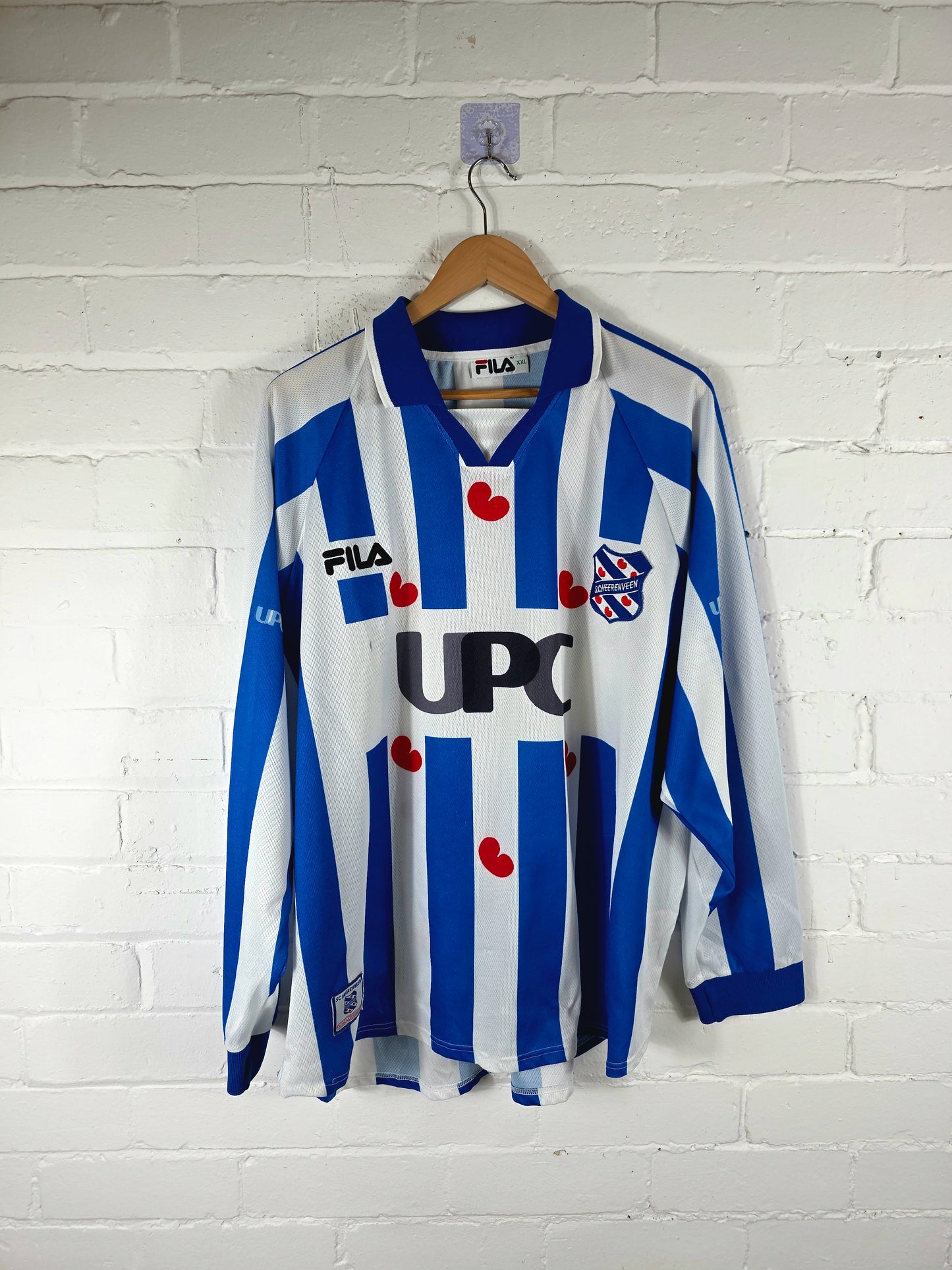 Fila Heerenveen 1999/00 Long Sleeve Match Issue Home Shirt XXL