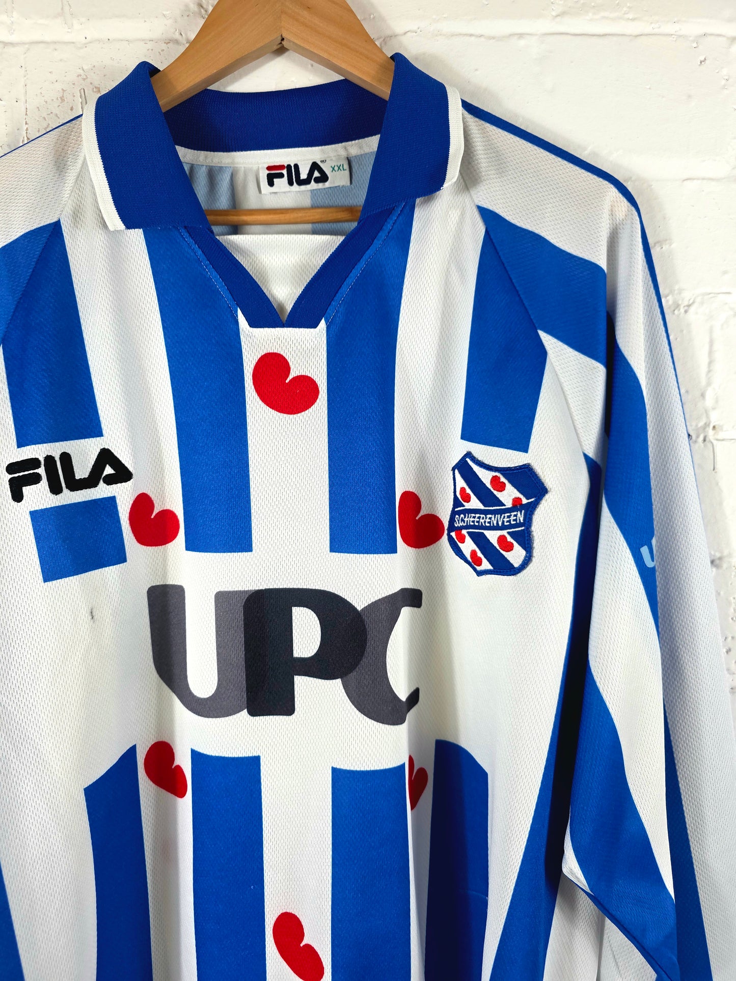 Fila Heerenveen 1999/00 Long Sleeve Match Issue Home Shirt XXL