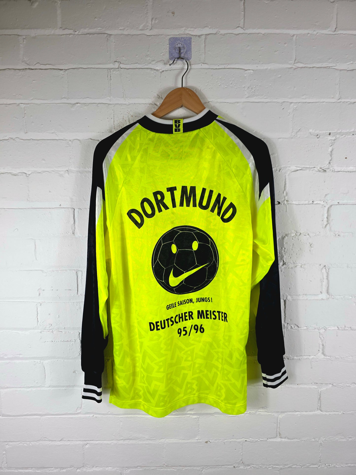 Nike Borussia Dortmund 1995/96 Long Sleeve Home Shirt Medium