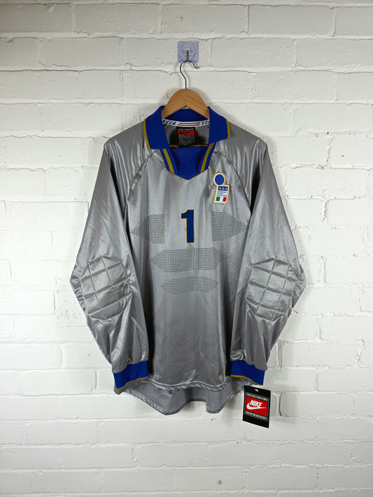 Nike Italy 1996/97 '1 (Peruzzi)' Long Sleeve Player Issue Deadstock Goalkeeper Shirt Large