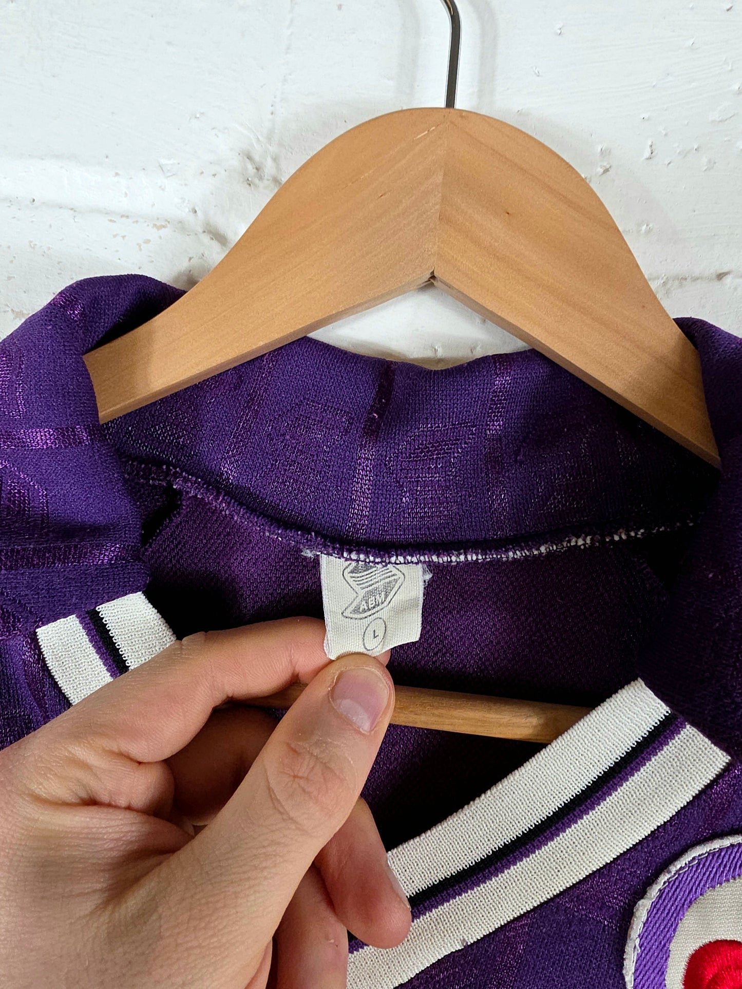 ABM Fiorentina 1990/91 Long Sleeve Home Shirt Large