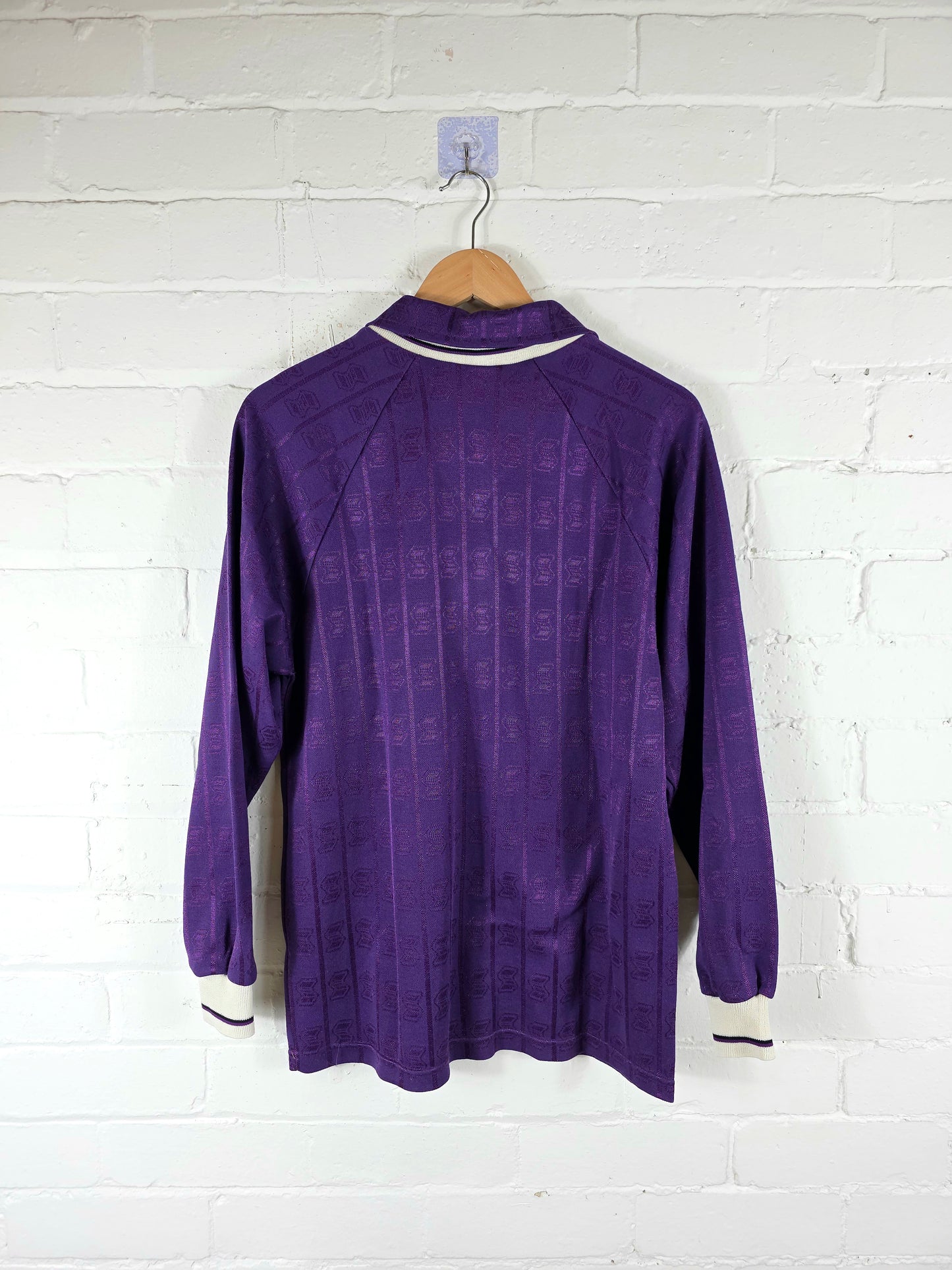 ABM Fiorentina 1990/91 Long Sleeve Home Shirt Large