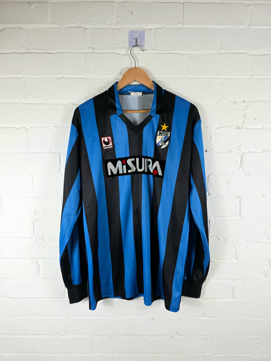 Uhlsport Inter Milan 1988/89 Long Sleeve Home Shirt XL