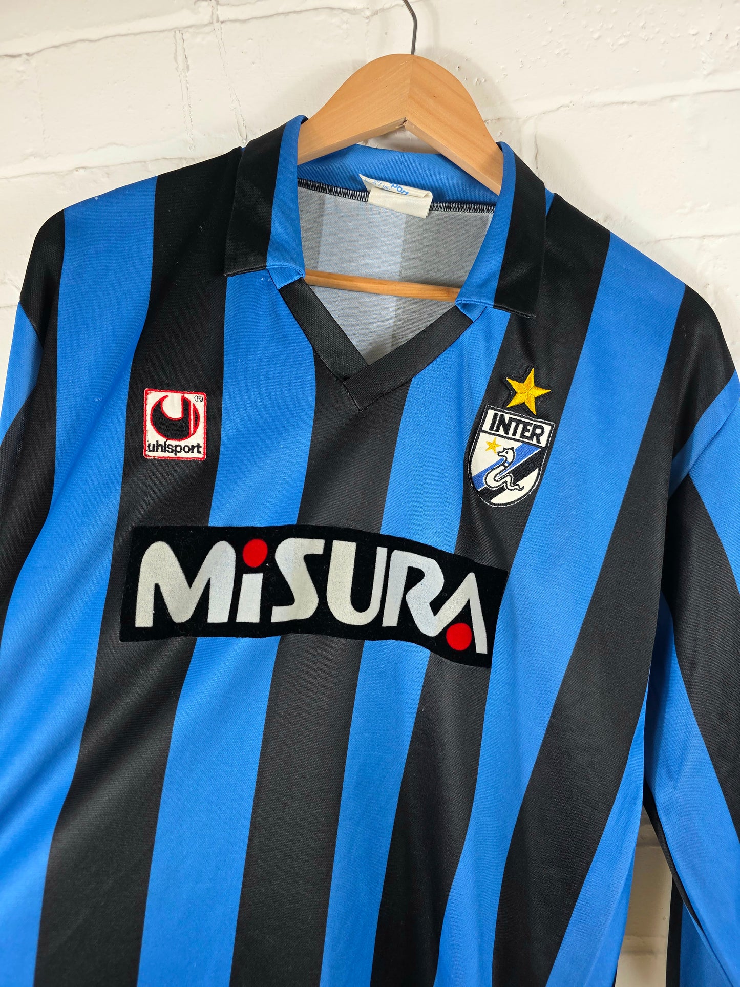 Uhlsport Inter Milan 1988/89 Long Sleeve Home Shirt XL