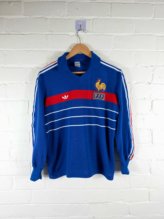 Adidas France 1984/85 Long Sleeve Home Shirt Small