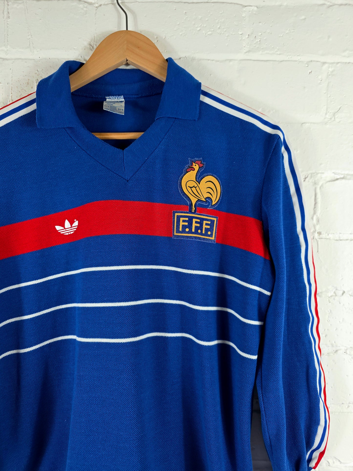 Adidas France 1984/85 Long Sleeve Home Shirt Small